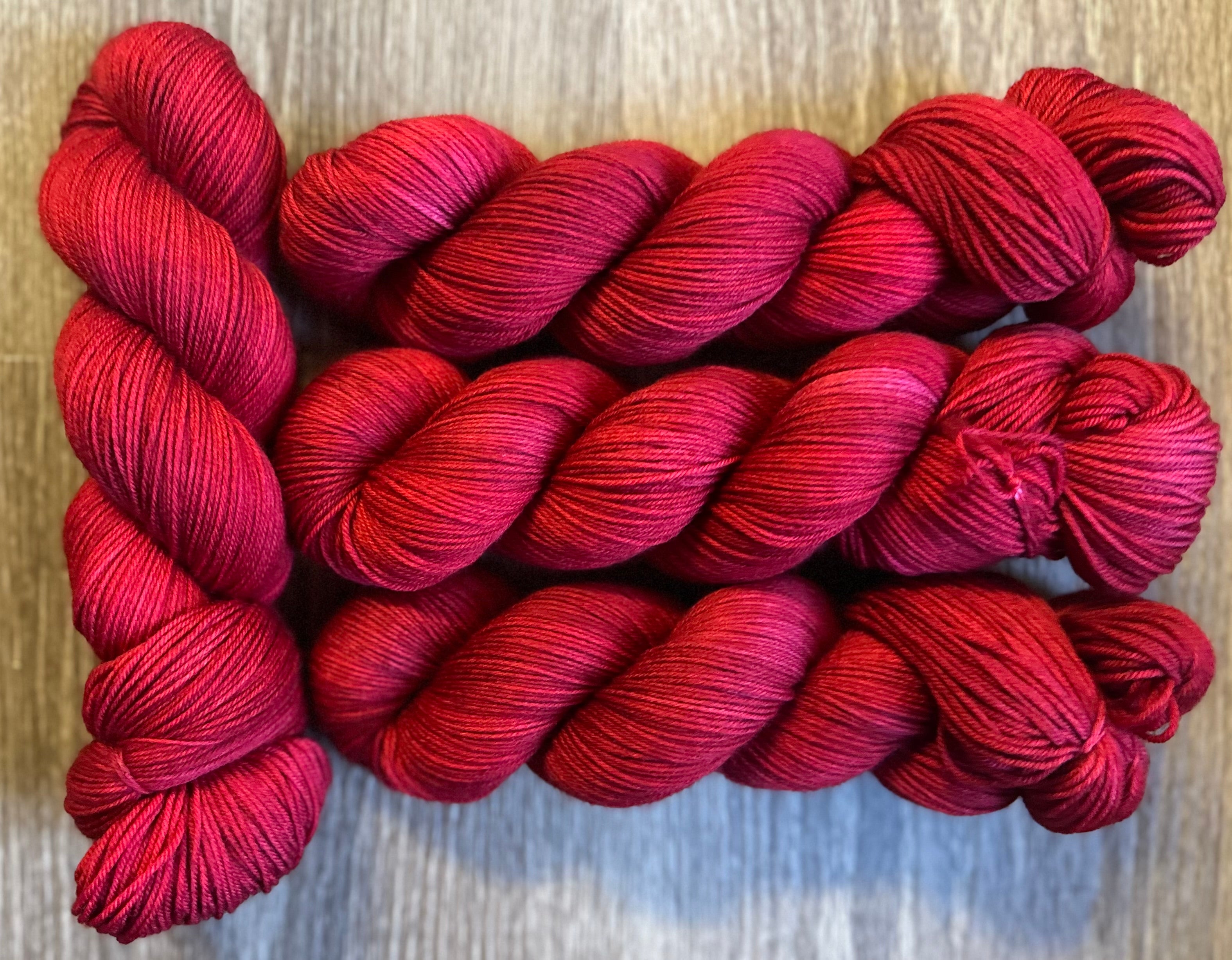 Poinsettia - 4ply Deluxe Hand Dyed S0ck Yarn
