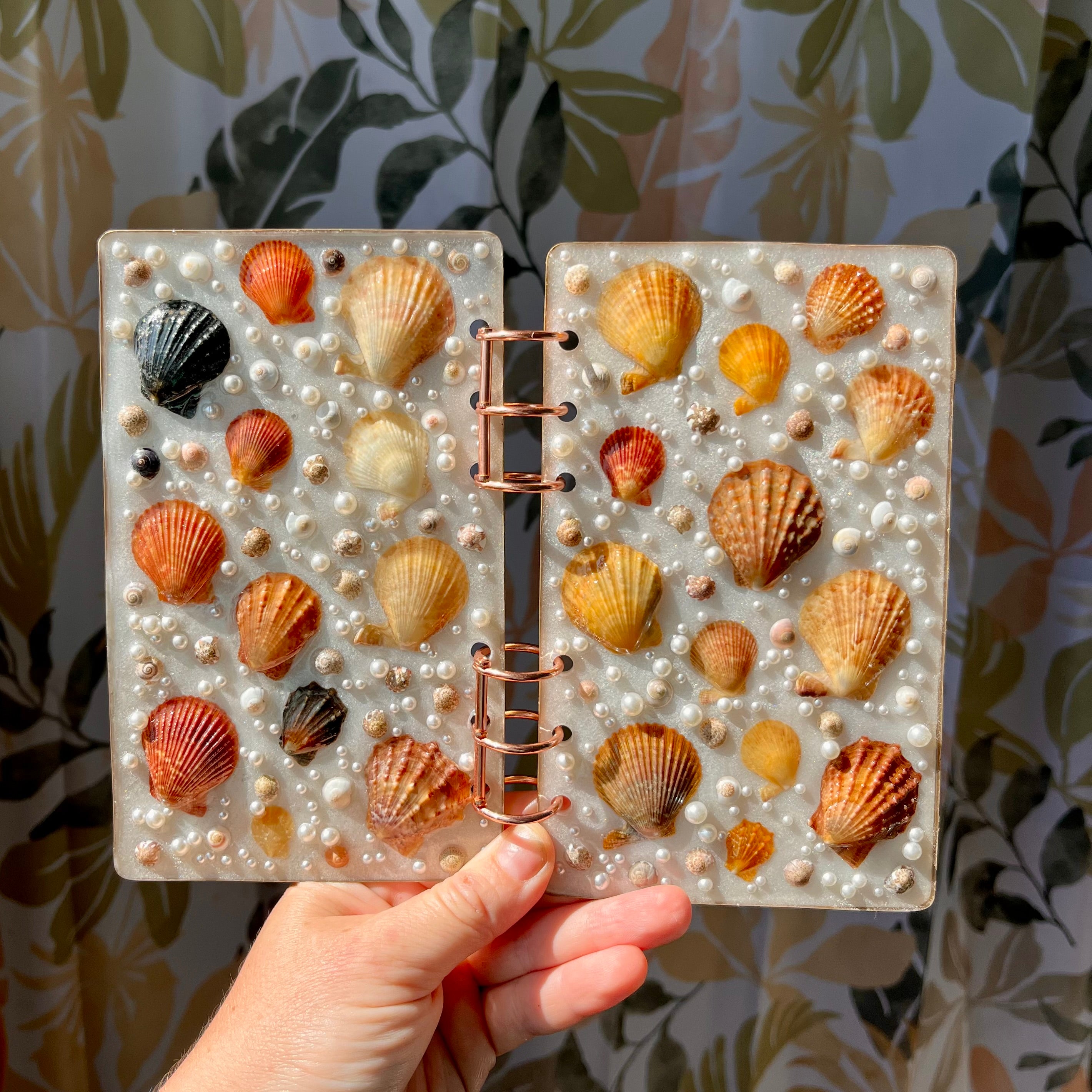 Handcrafted Mermaid Book Covers With Shells & Pearls