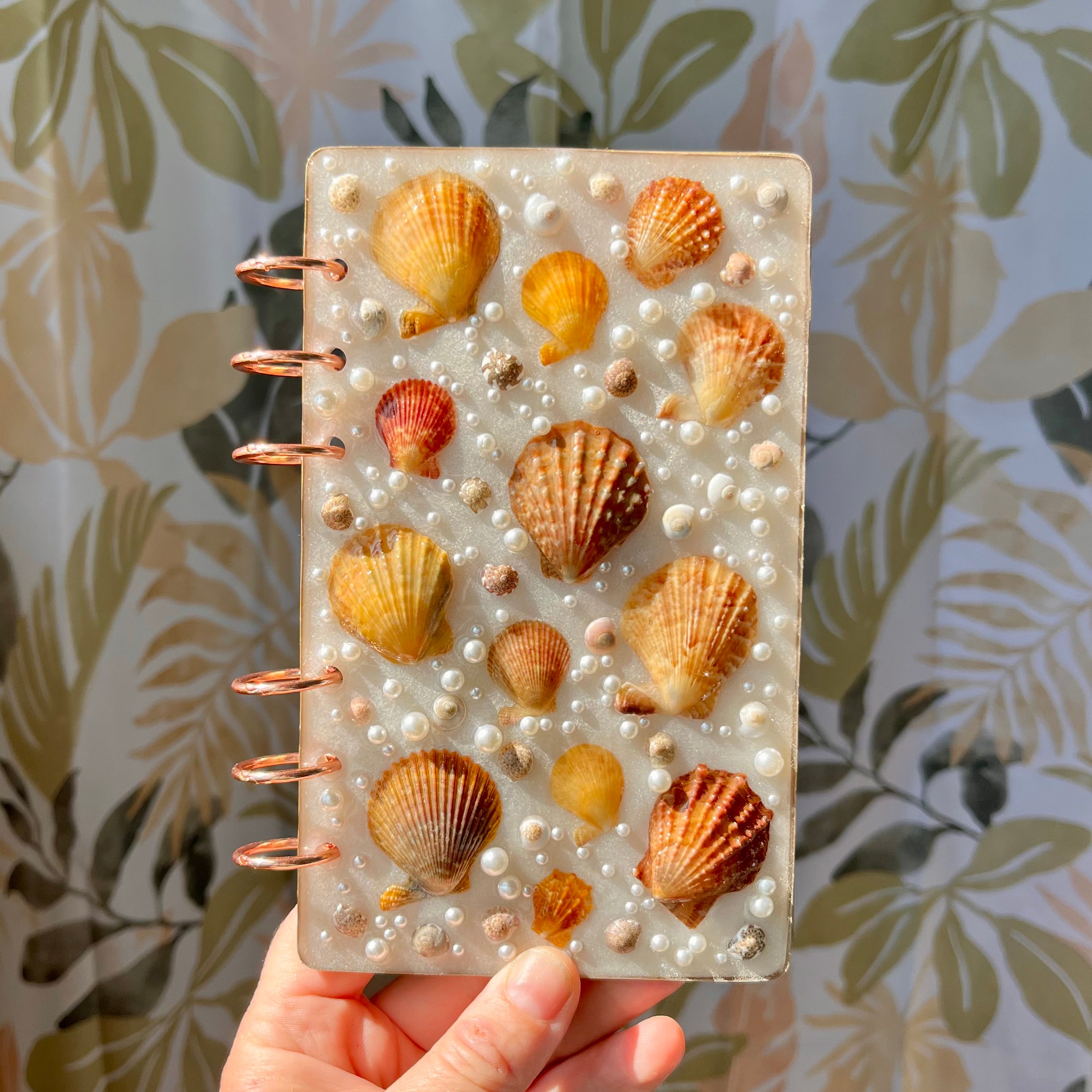 Handcrafted Mermaid Book Covers With Shells & Pearls