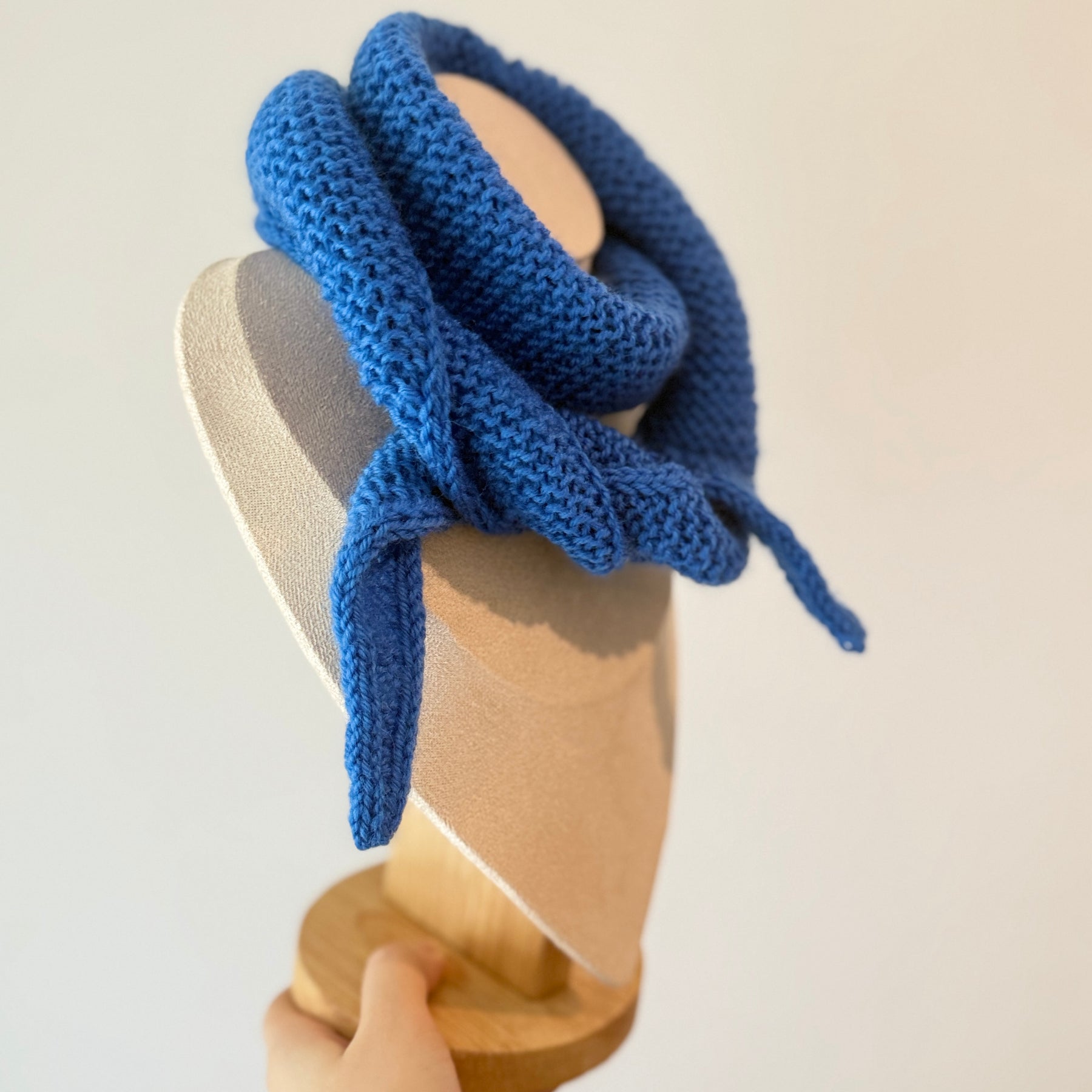 Knit sophie scarf in sky blue