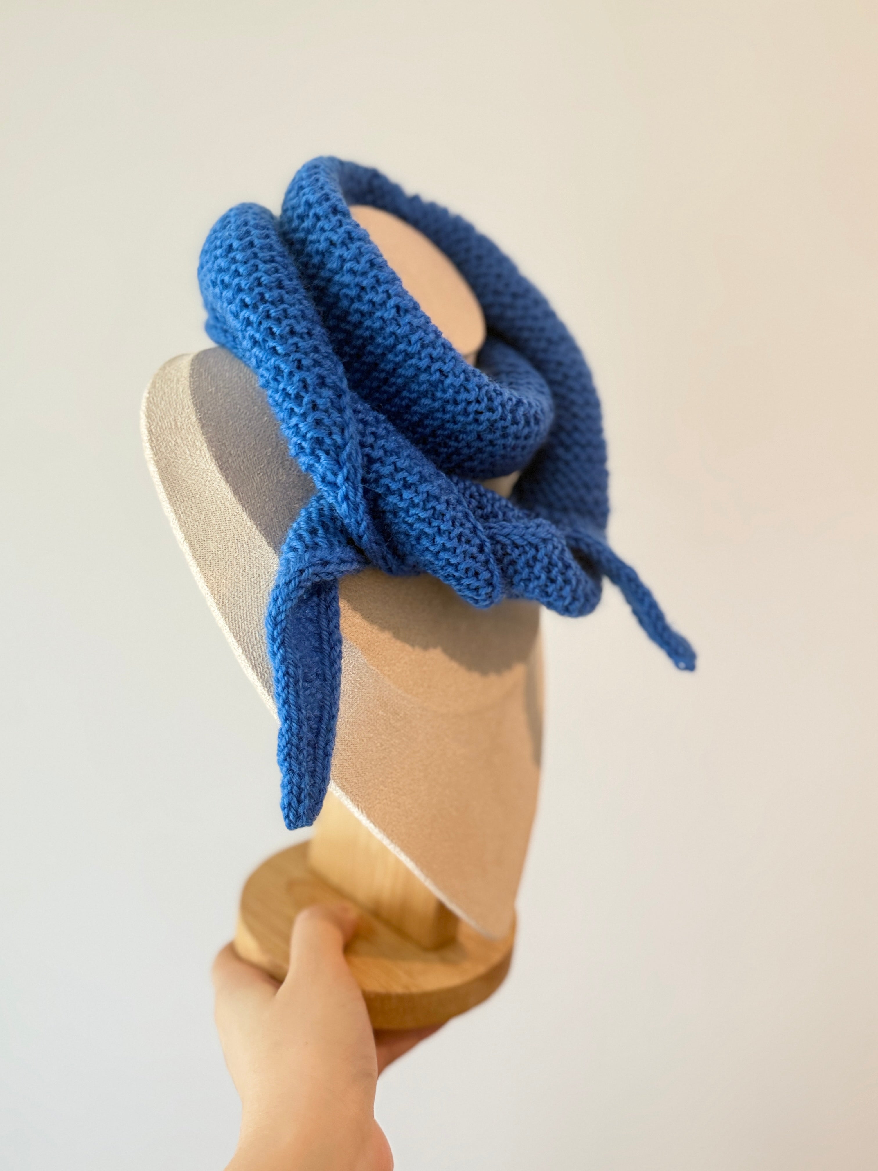 Knit sophie scarf in sky blue