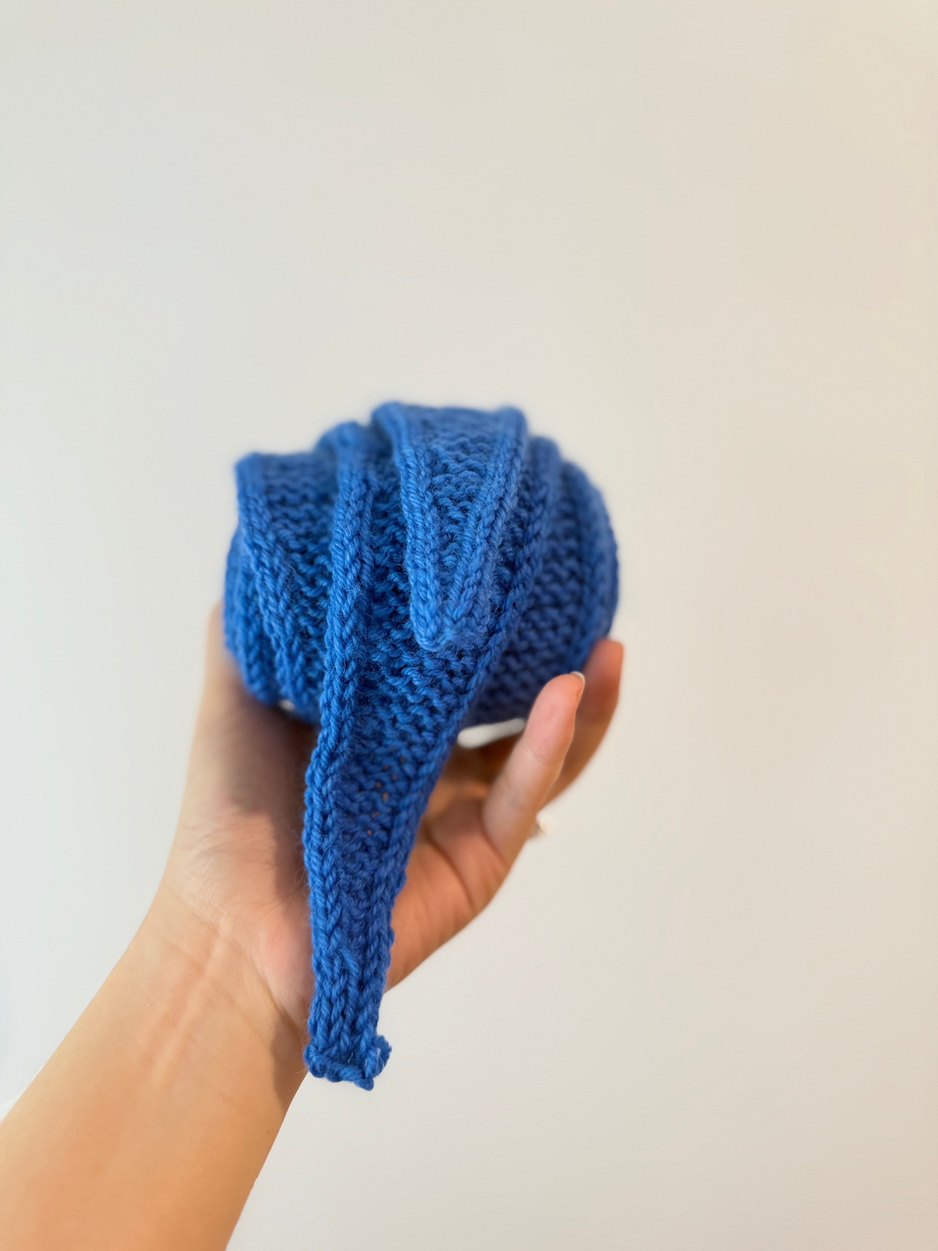 Knit sophie scarf in sky blue