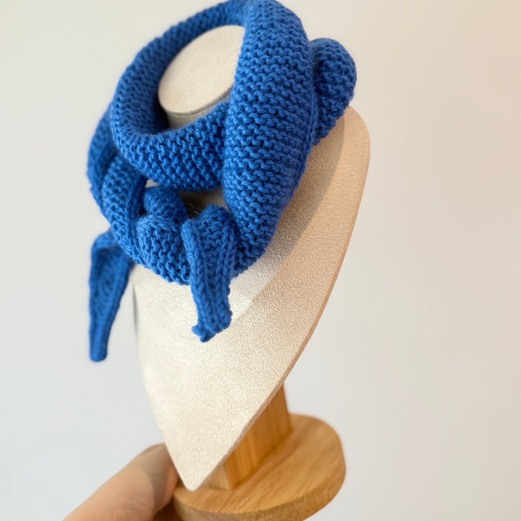 Knit sophie scarf in sky blue