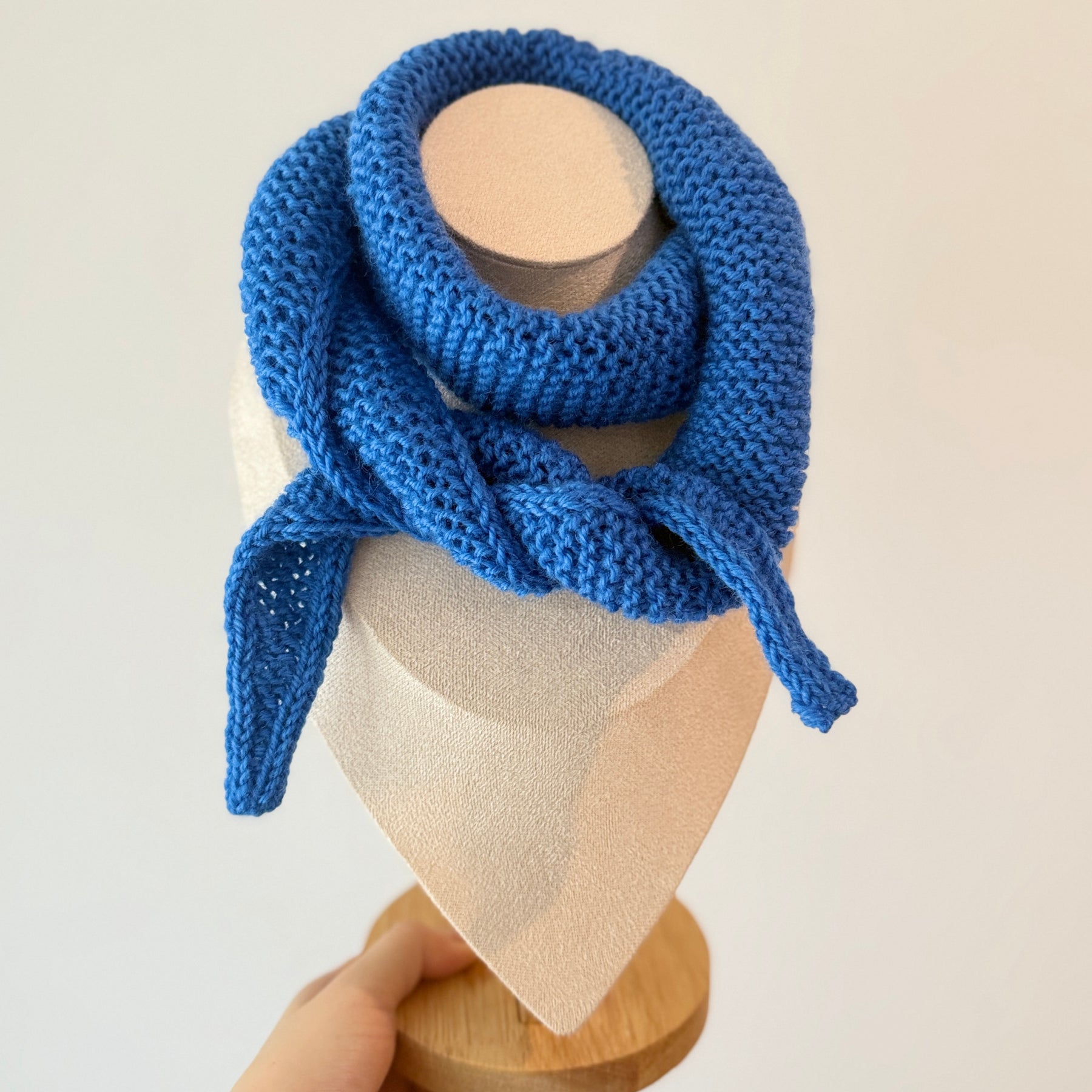 Knit sophie scarf in sky blue