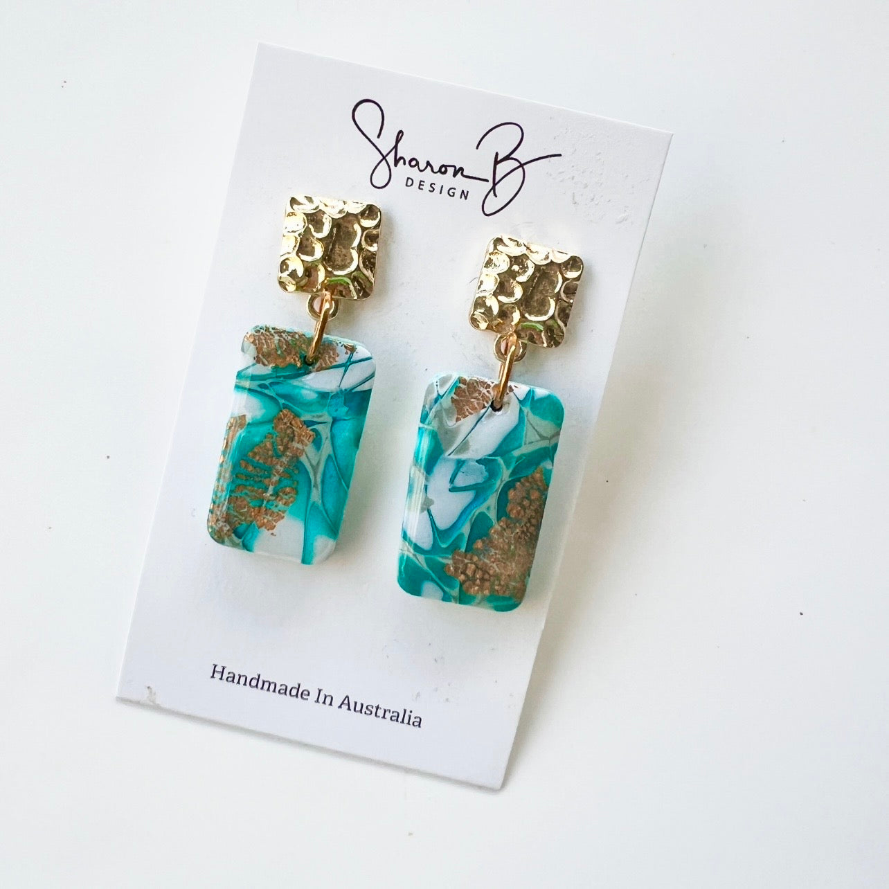 Earrings~Polymer Clay/Resin Mokume Gane Dangles