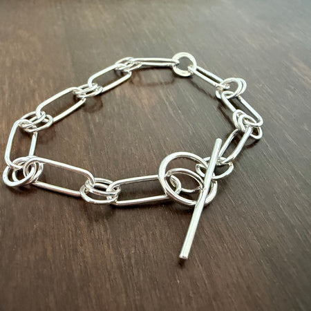 Double Loop Sterling Silver Bracelet