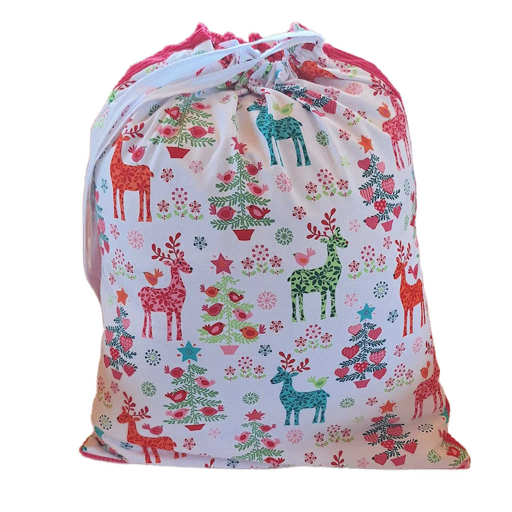 Handmade Santa Sack - Rudolph Reindeer