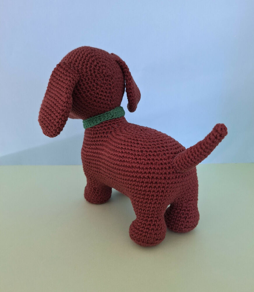 crocheted dog