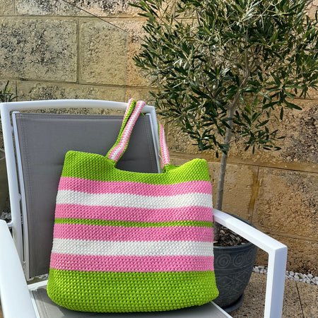 The Everyday Crochet Tote Bag - Pink Lemonade