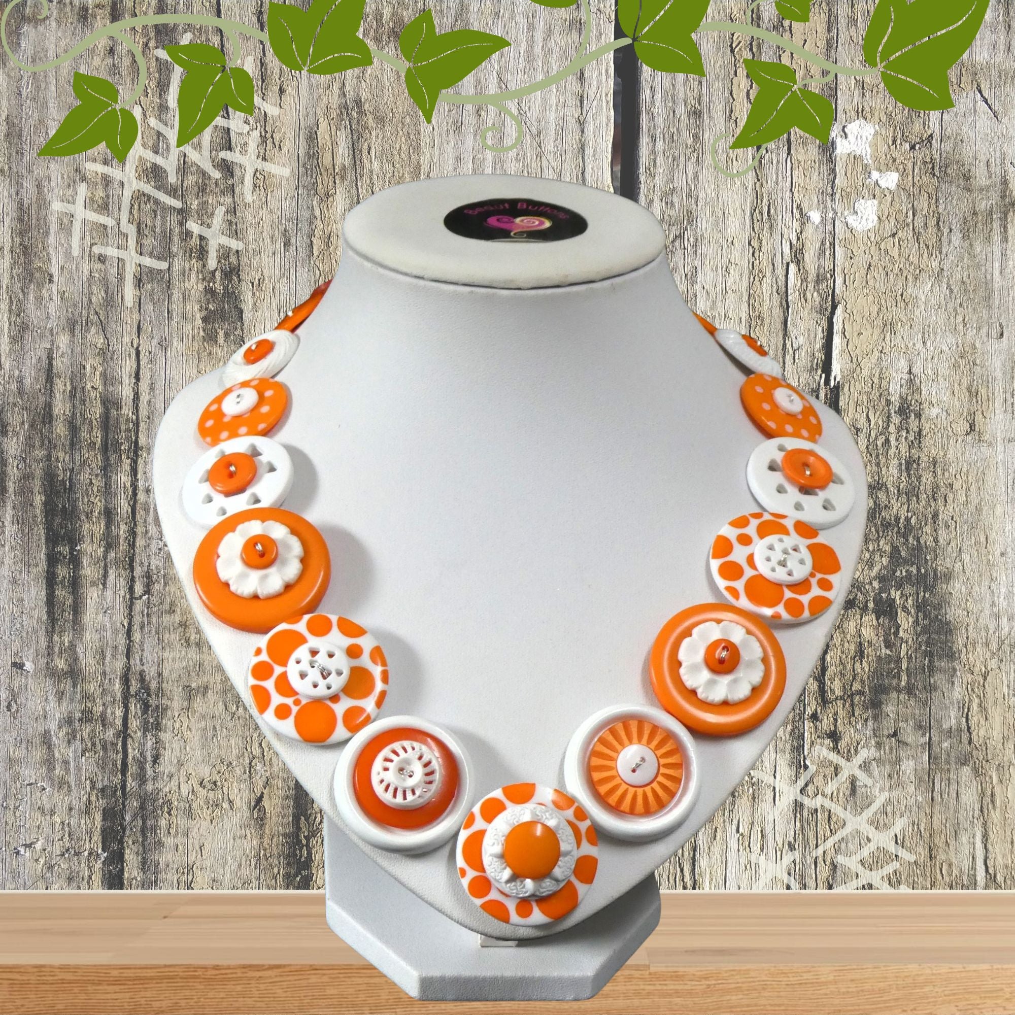 Orange bubbles necklace