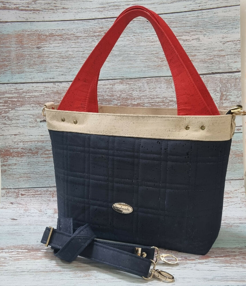 Red, White and Blue Cork Tote