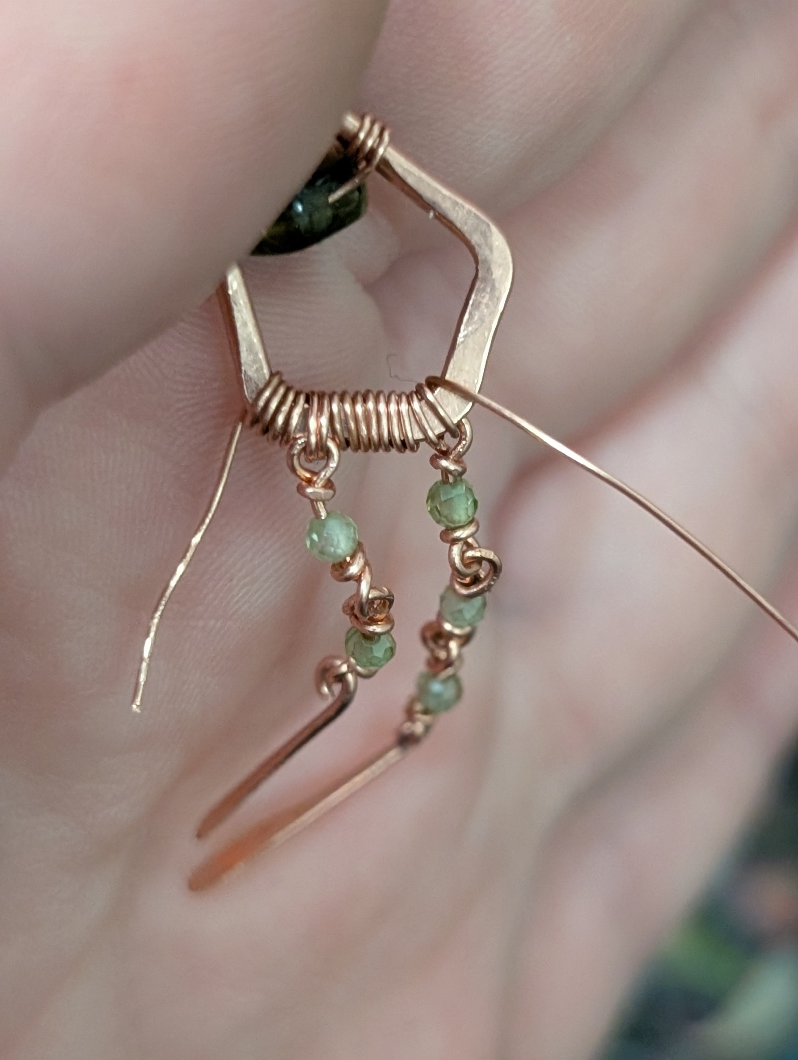 Custom for Michelle - Anne Earrings (green)