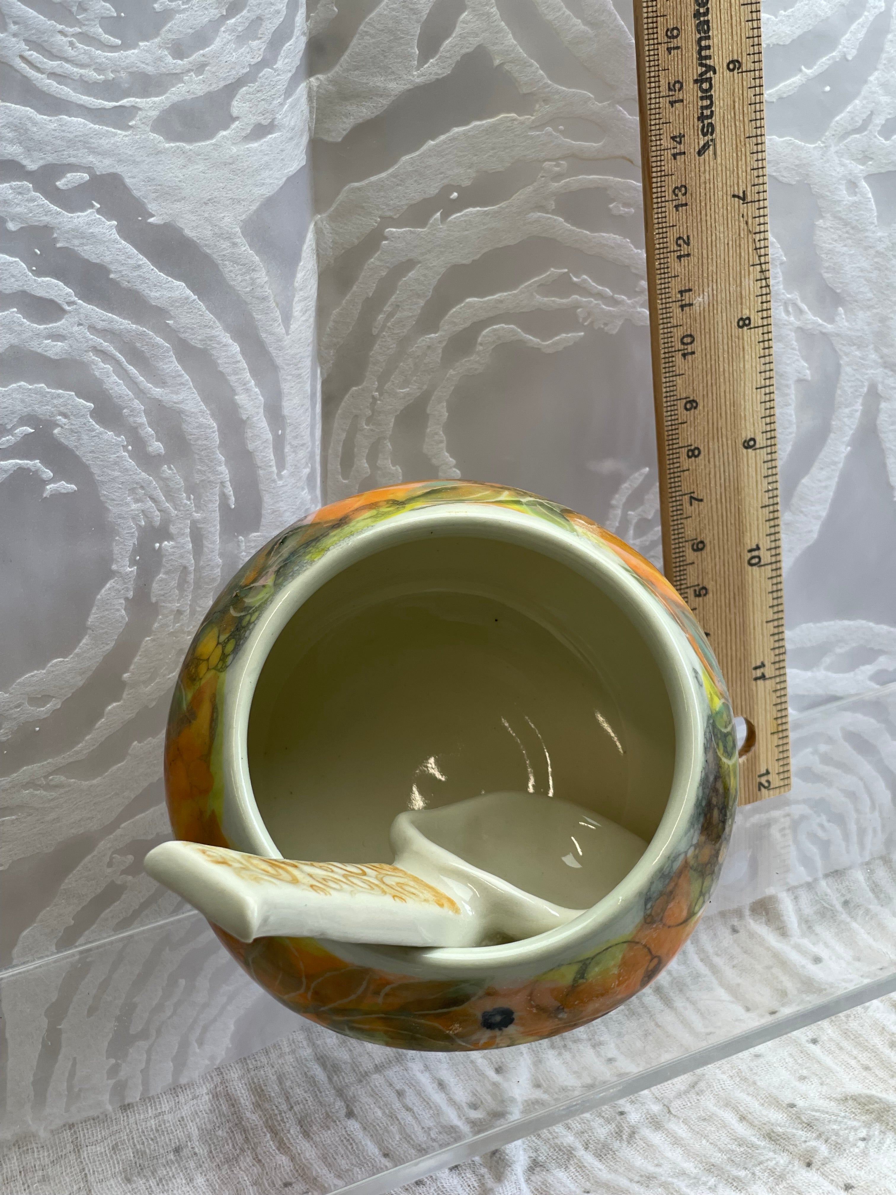 Ceramic Salt Pig with Ceramic Spoon