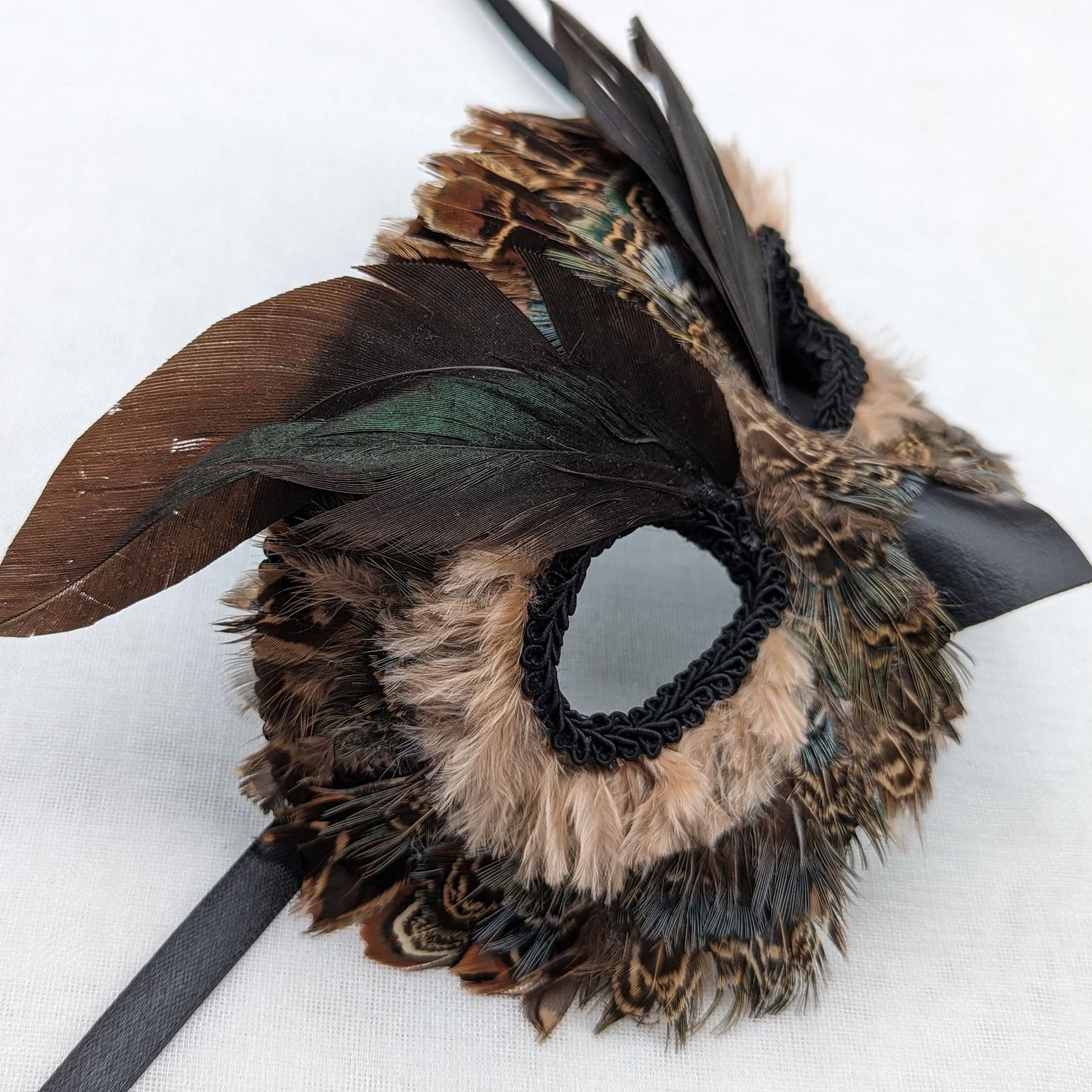 Night Owl Masquerade Mask Feathered Bird
