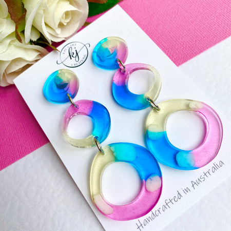 Rainbow Lightweight Arty Earrings