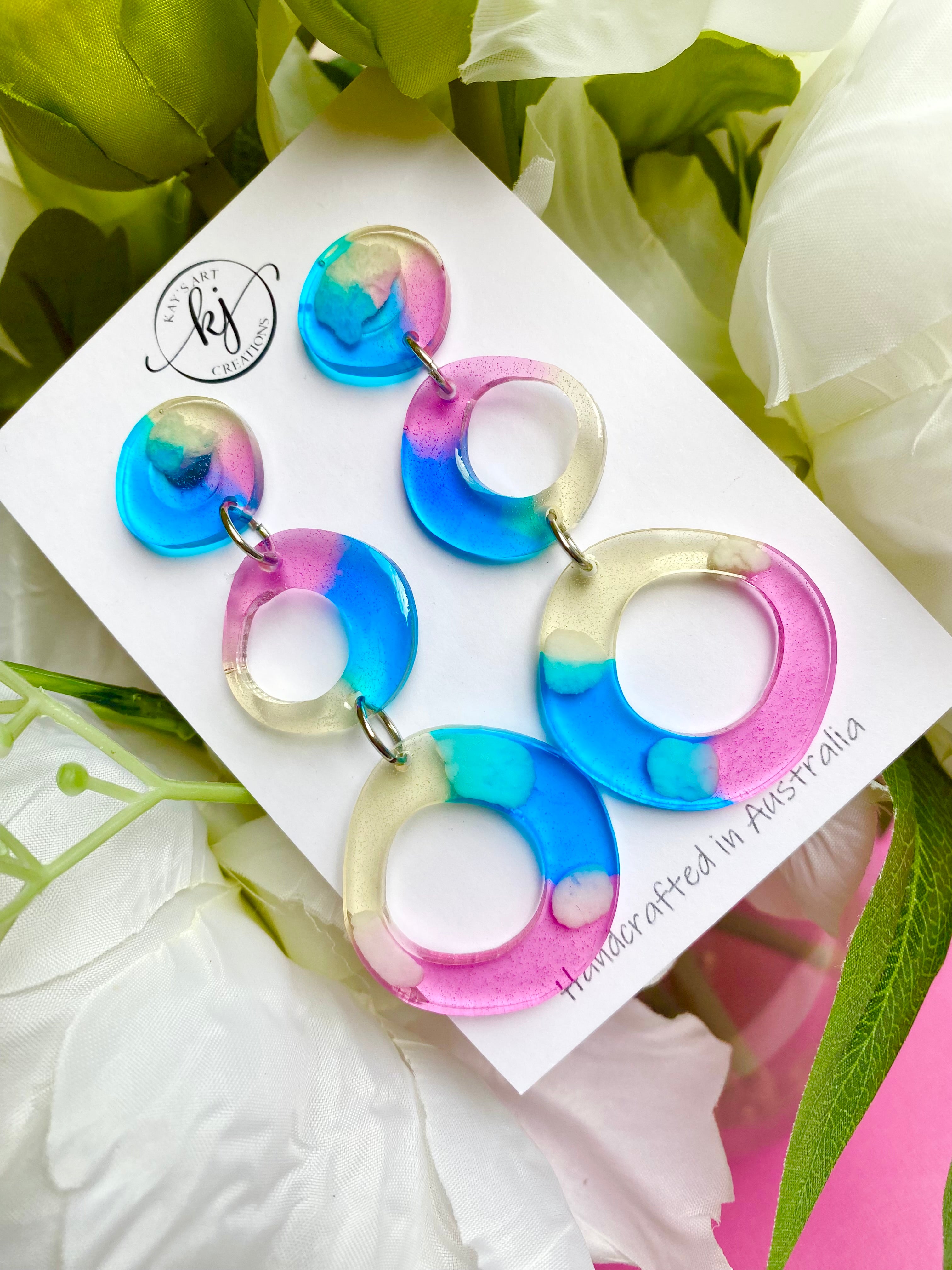 Rainbow Lightweight Arty Earrings
