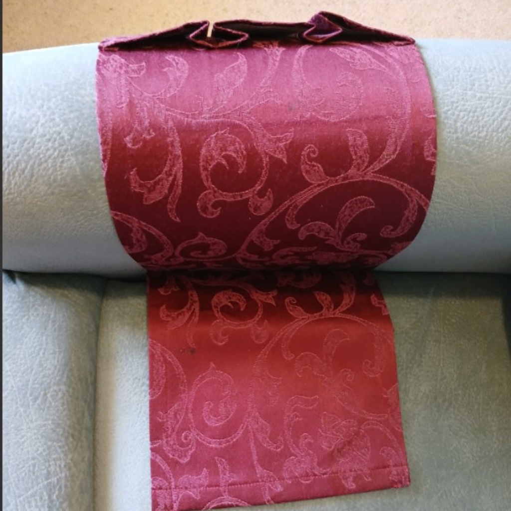 Fabric Remote Control Holder- Dark dusty pink -3 pockets