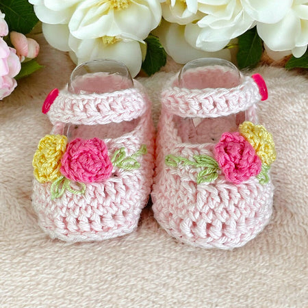 Crochet Baby Booties, Soft Australian cotton booties