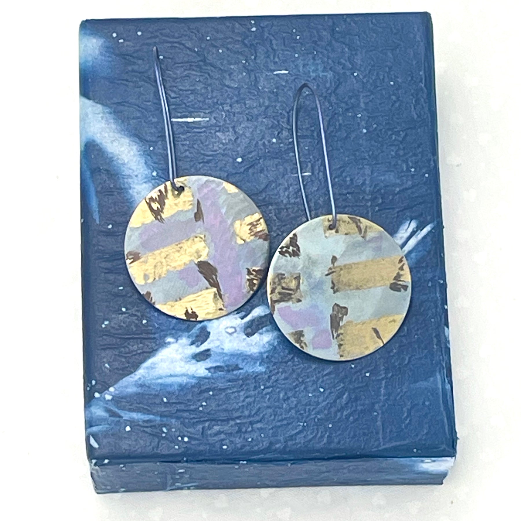 Titanium Disc Earrings -Grunge Look