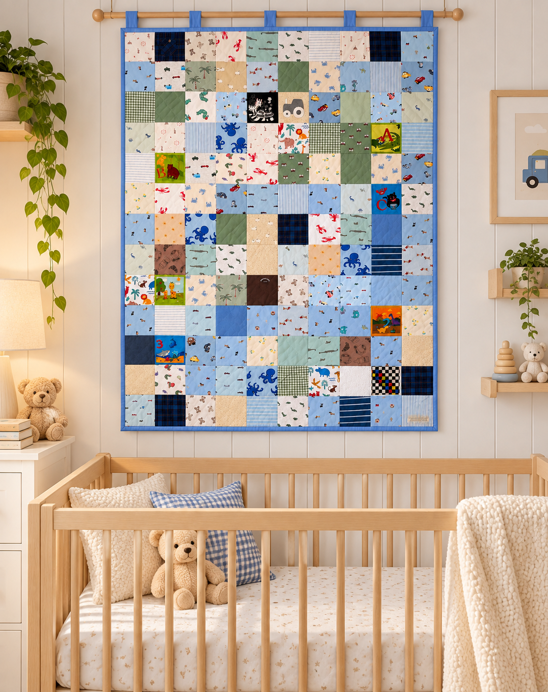 Custom Baby Clothes Memory Quilt –  120 cm x 160cm - Personalised Keepsake Blanket