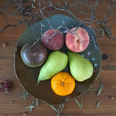 Rustic Wave Bowl | Handmade Clay Fruit or Serving Bowl