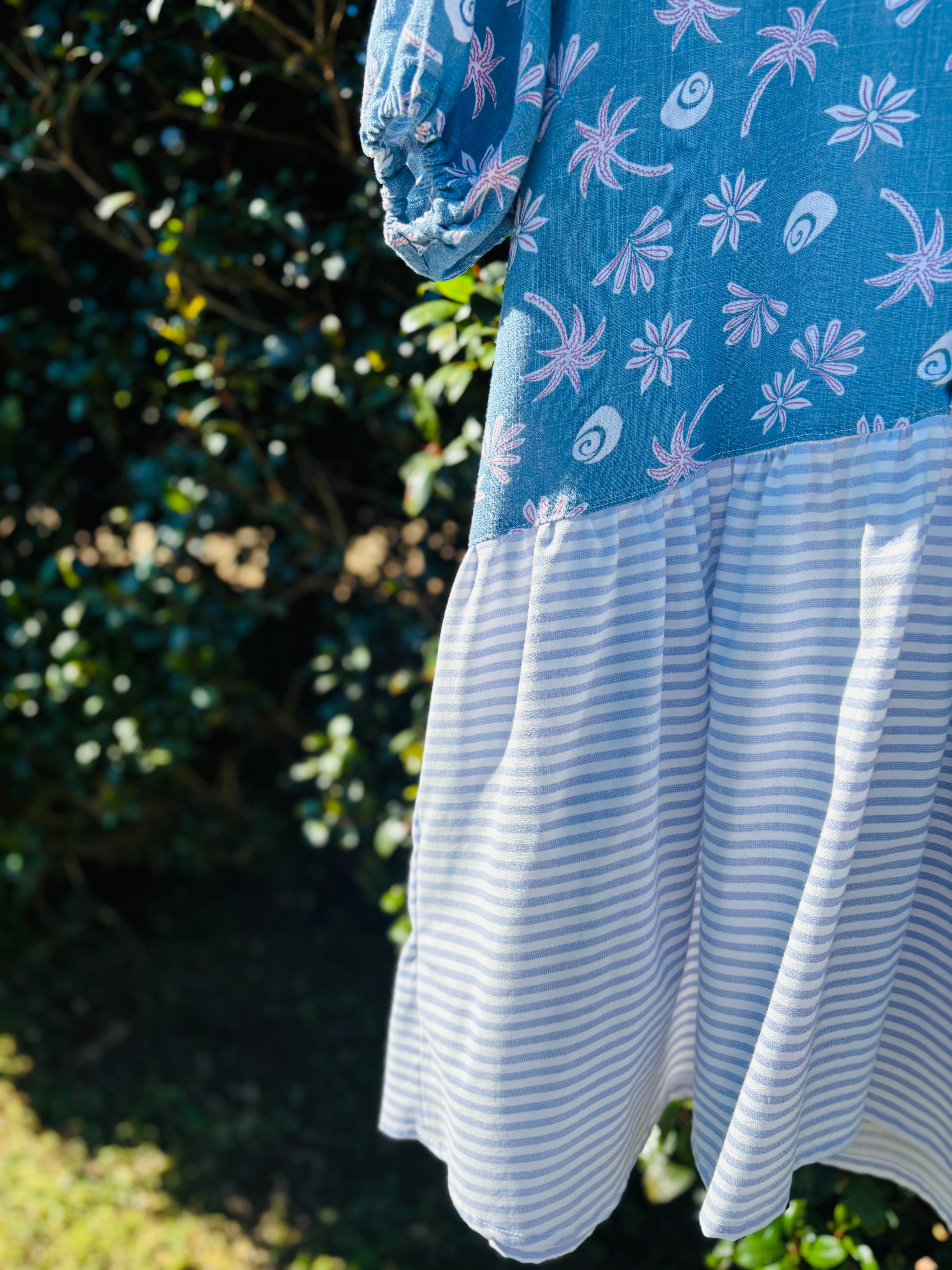 Upcycled Shirt Dress | Seaside & Stripes
