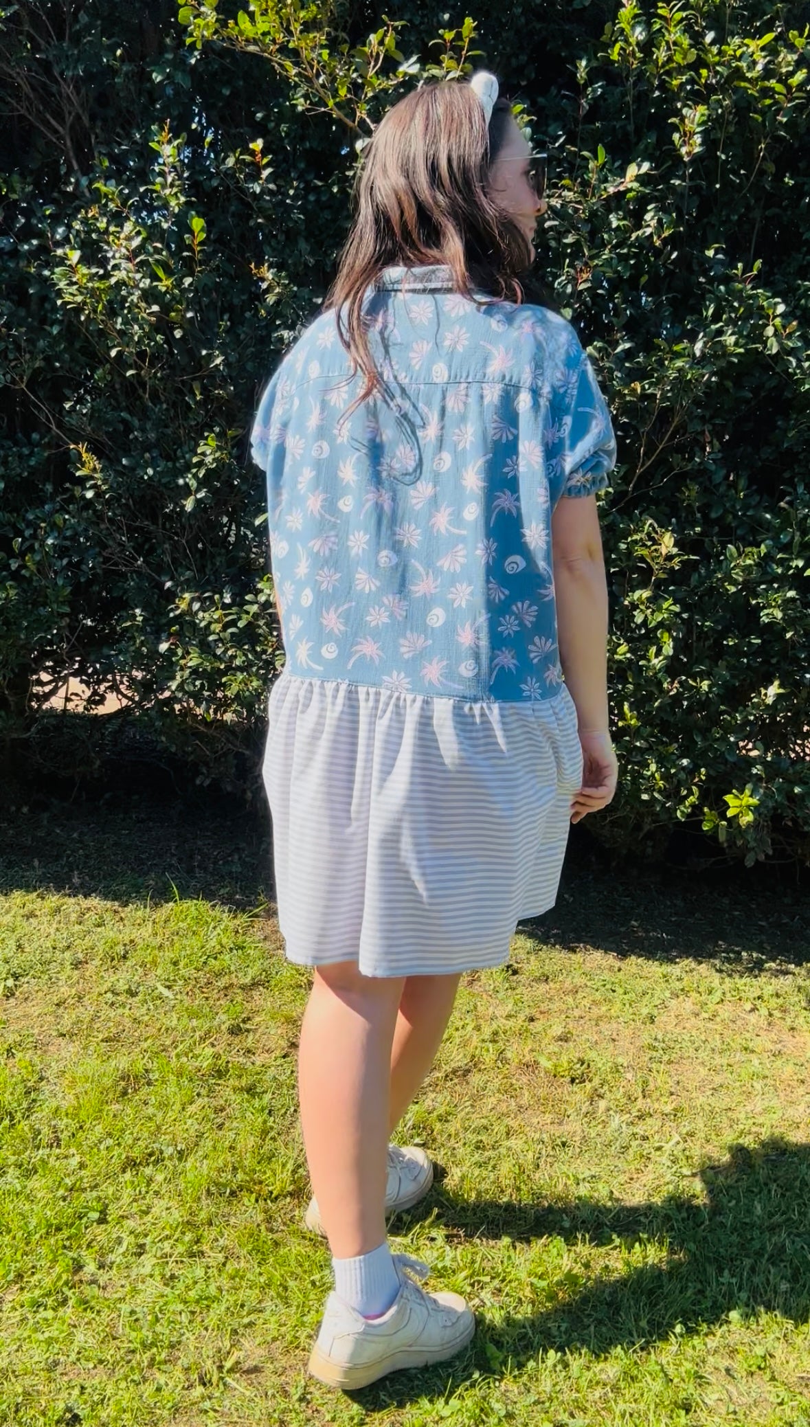 Upcycled Shirt Dress | Seaside & Stripes