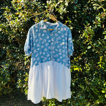 Upcycled Shirt Dress | Seaside & Stripes