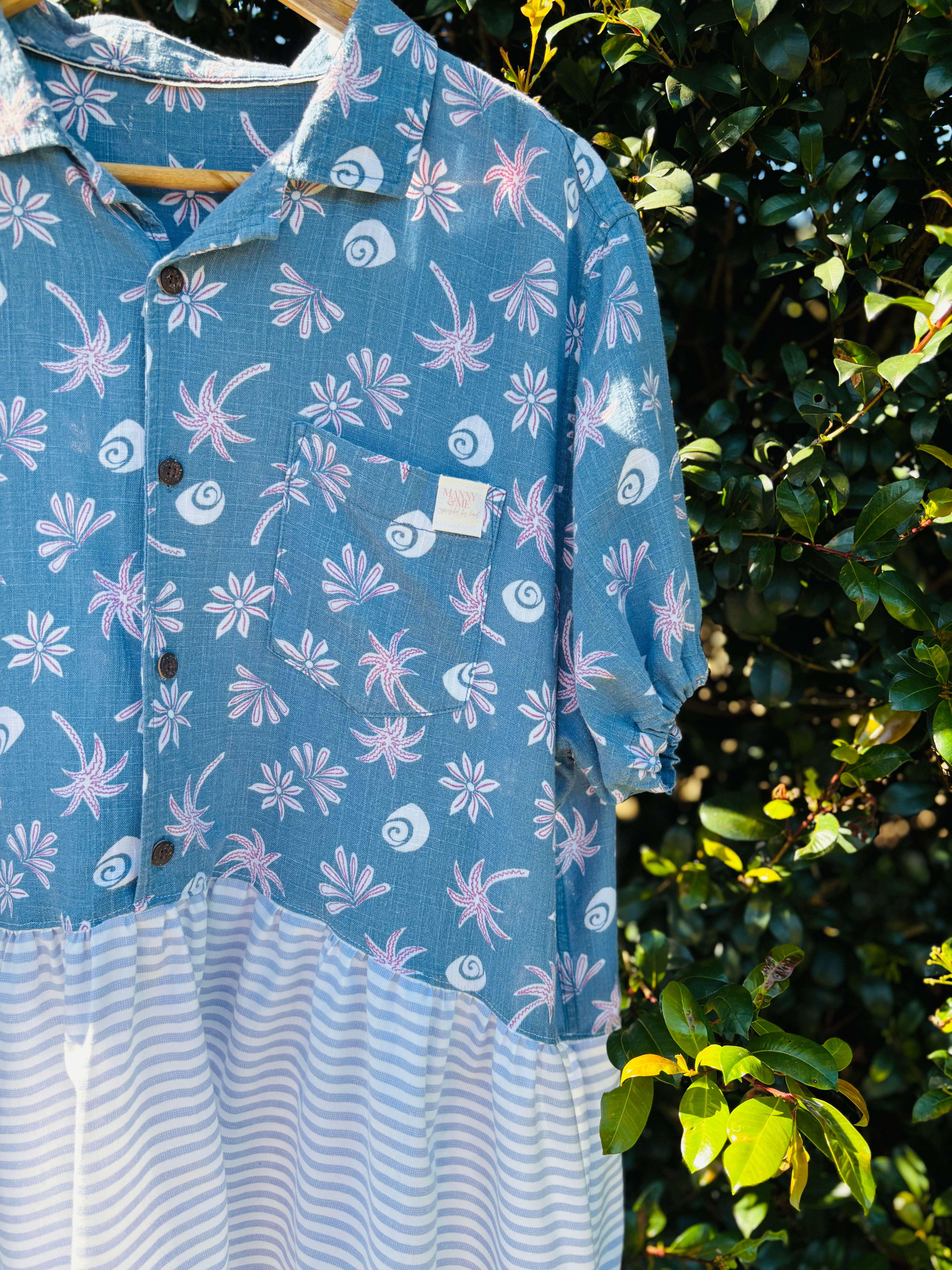 Upcycled Shirt Dress | Seaside & Stripes