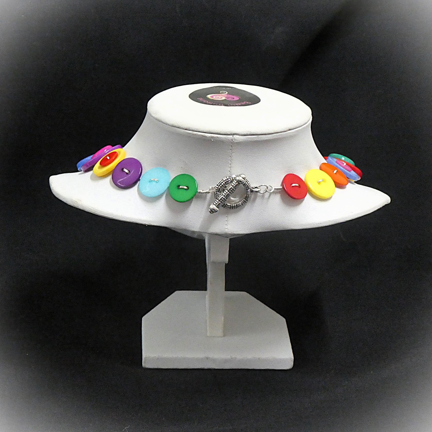 Colourful Button necklace - Bright and Beautiful