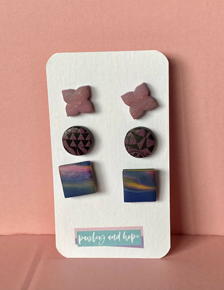 Polymer Clay Stud Pack - #3