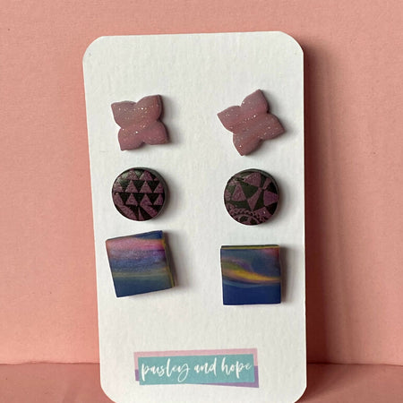 Polymer Clay Stud Pack - #3