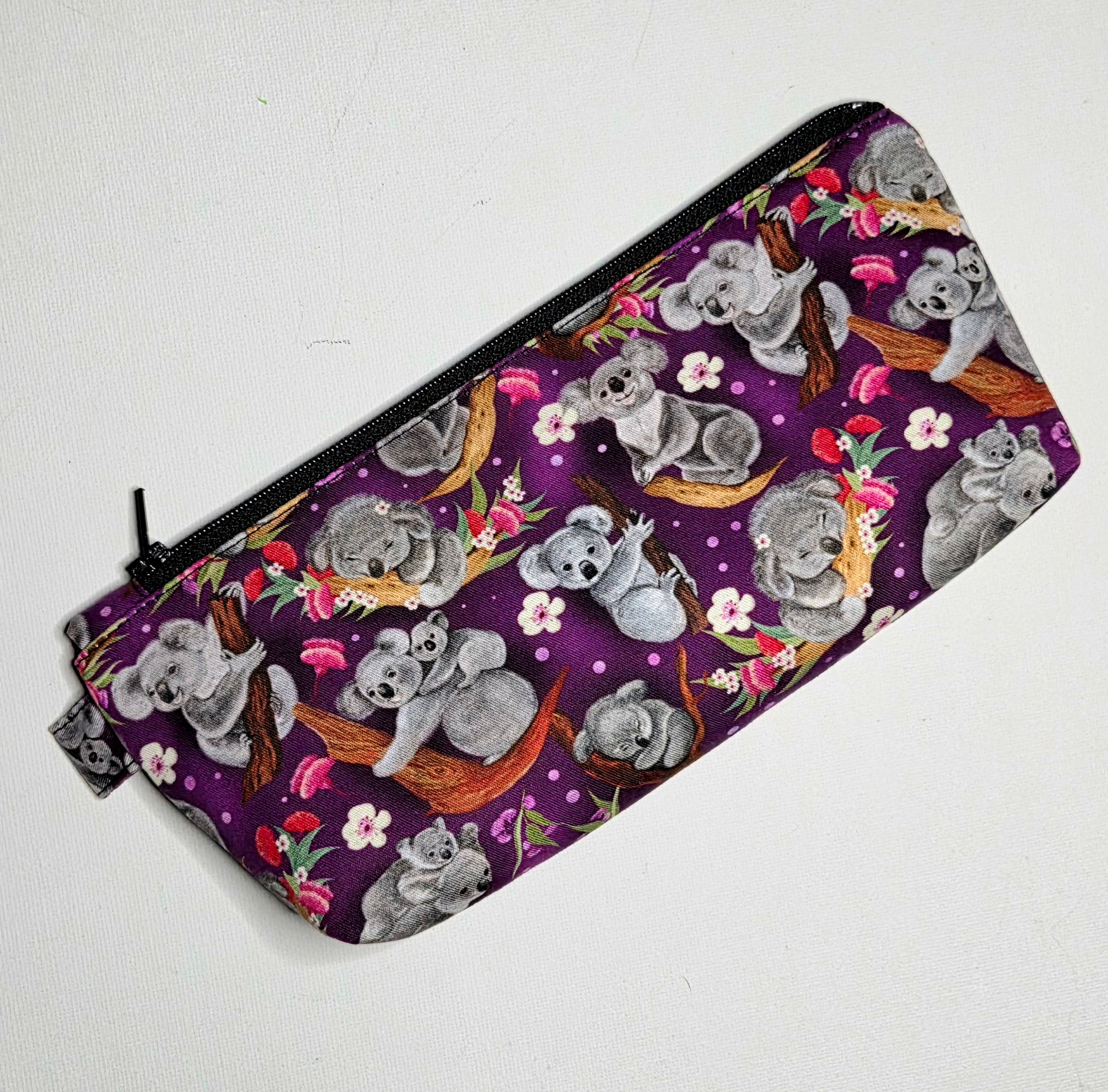 Pencil case in pretty koala fabric