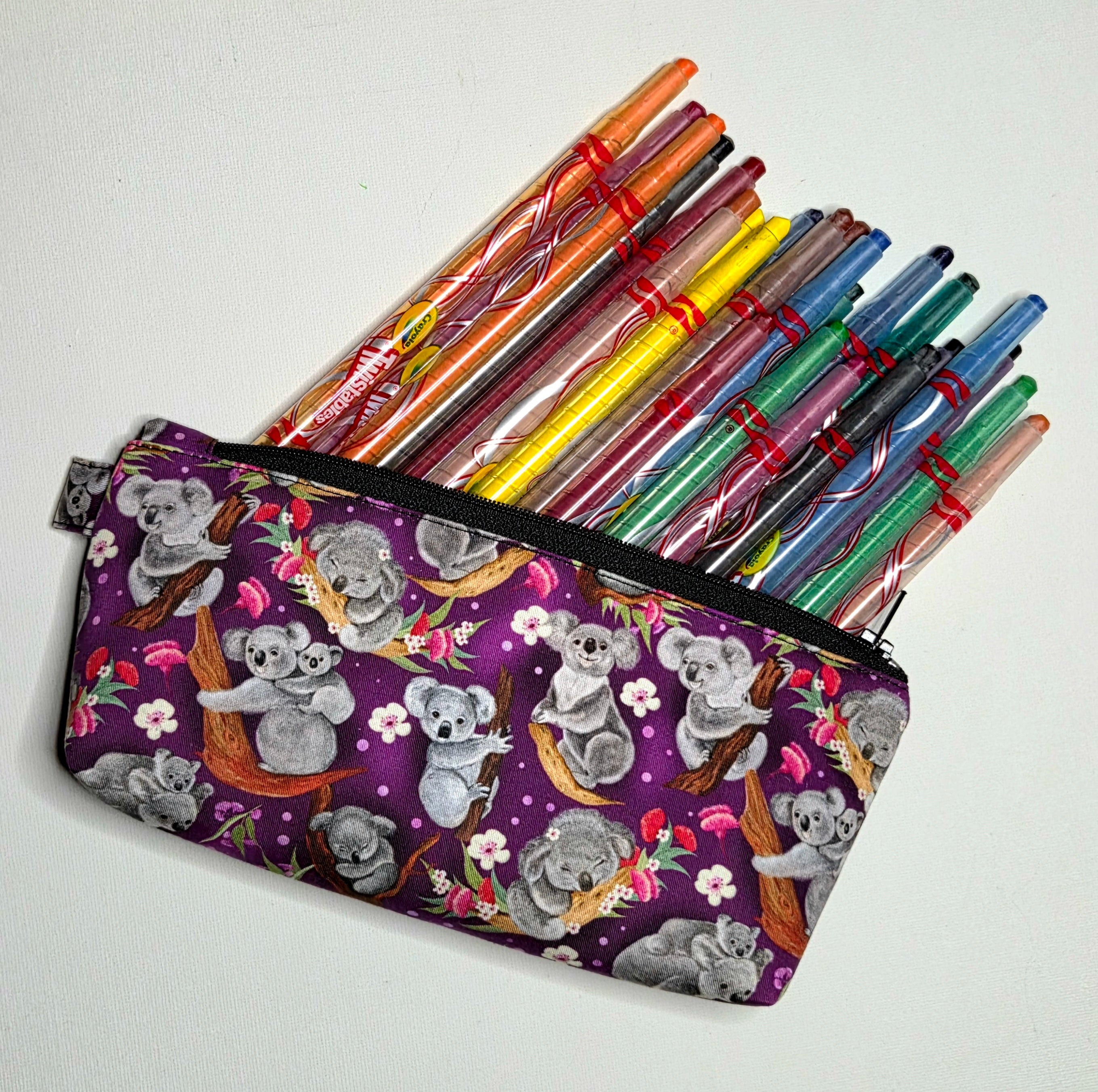 Pencil case in pretty koala fabric