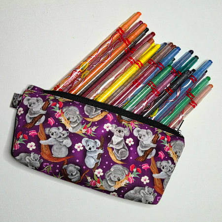Pencil case in pretty koala fabric