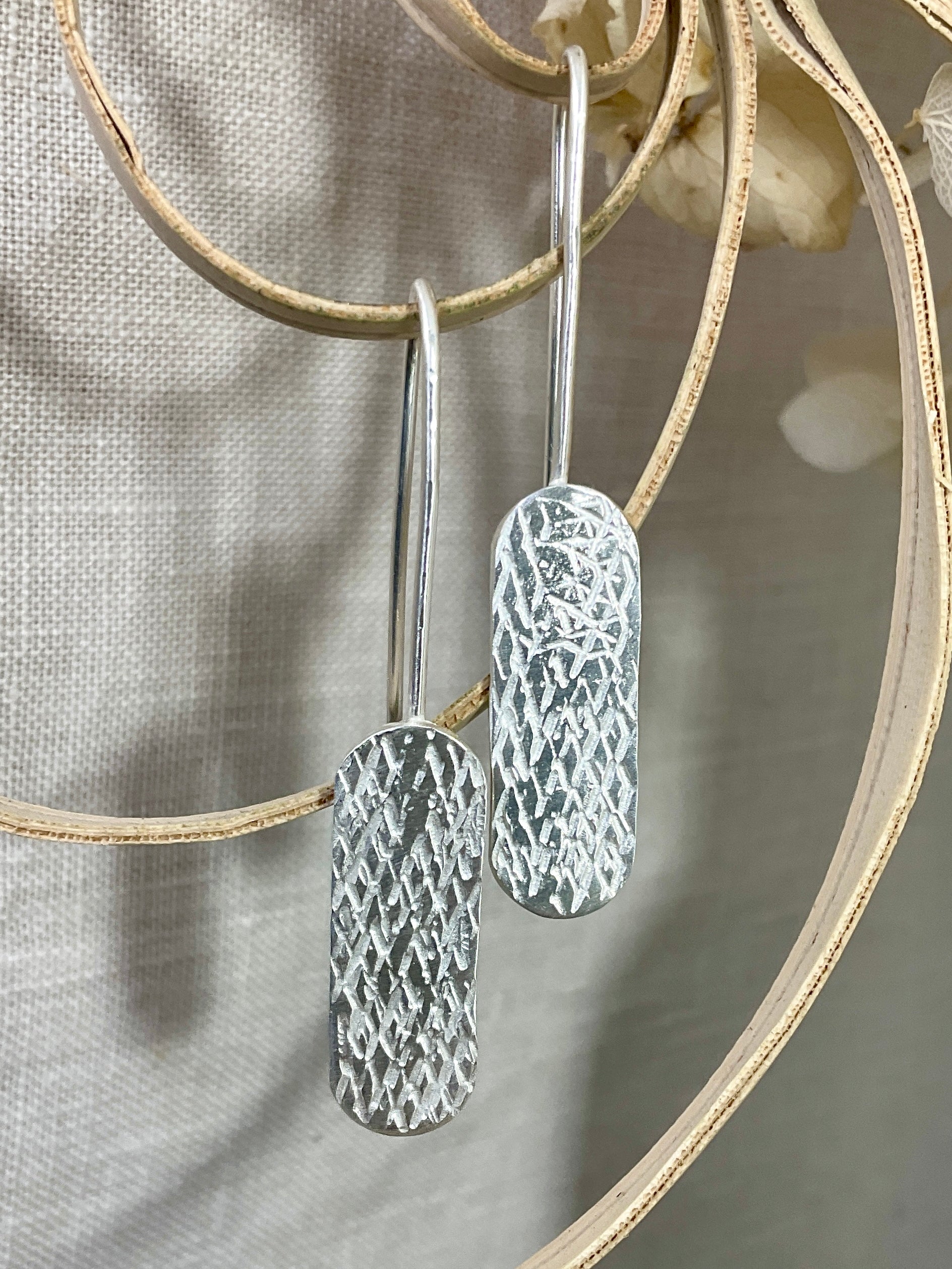 Argentium silver earrings. Handmade 6 designs