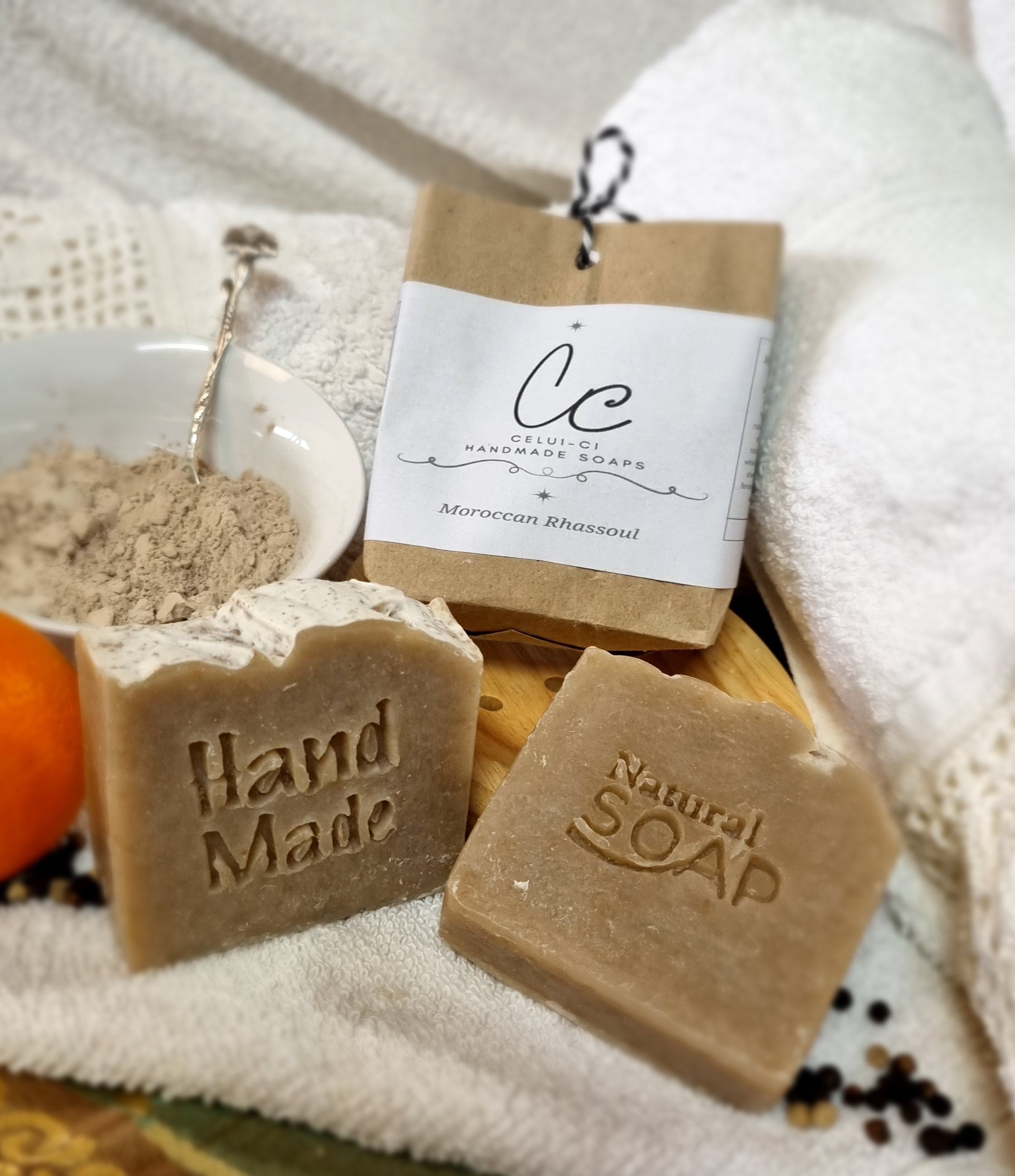 Handmade Scented Soap with Moroccan Rhassoul