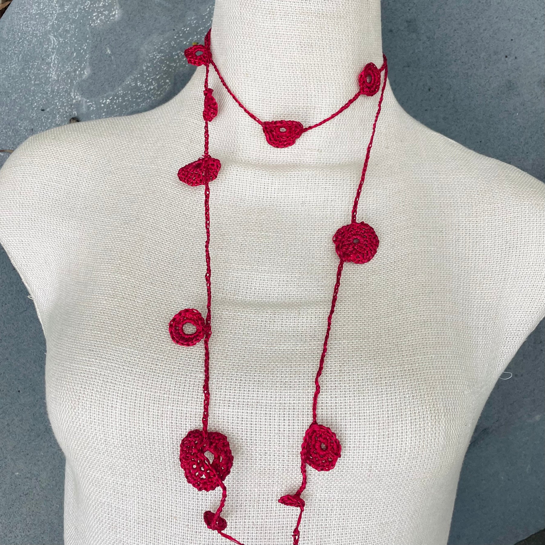 Crocheted Little Spirals Neckpiece