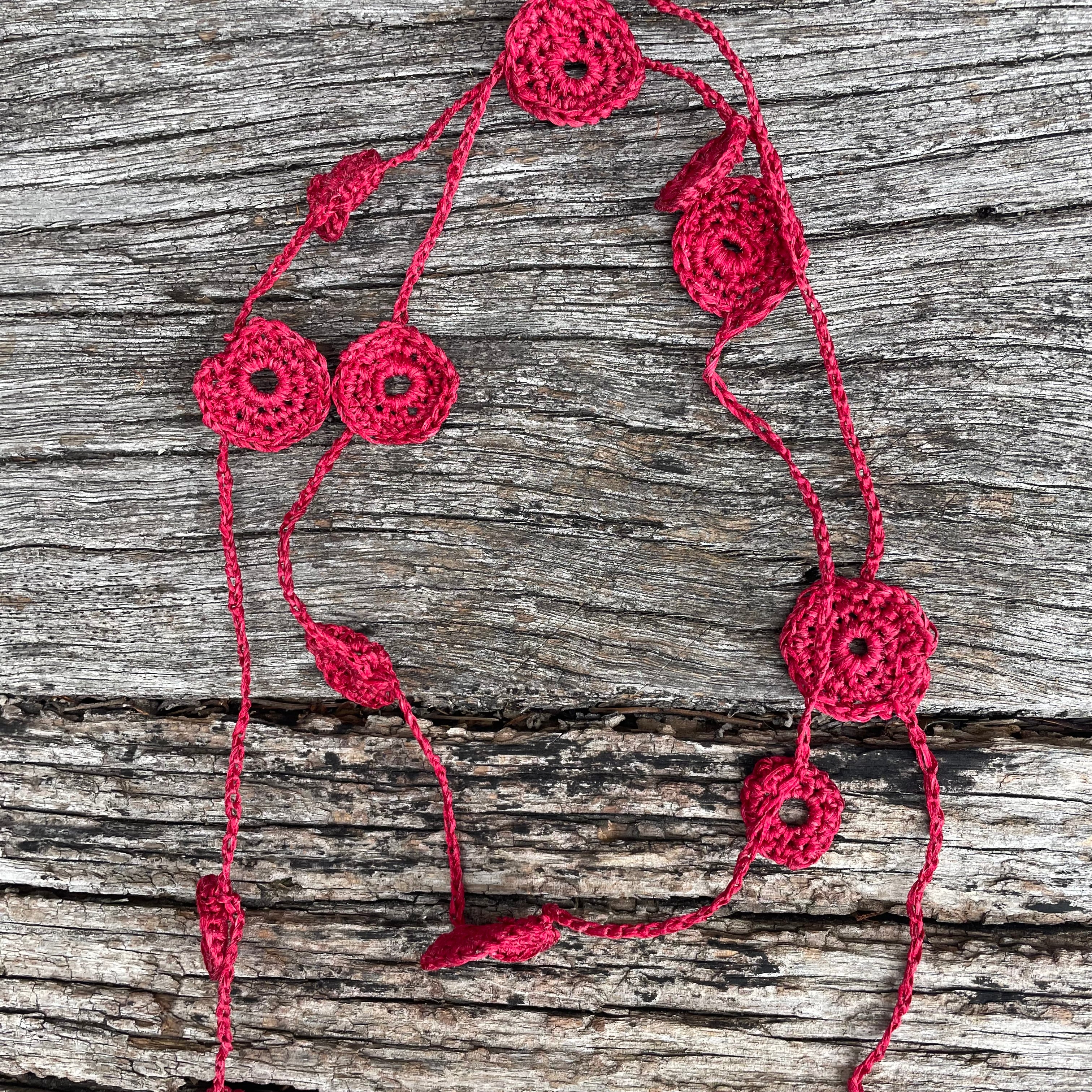 Crocheted Little Spirals Neckpiece