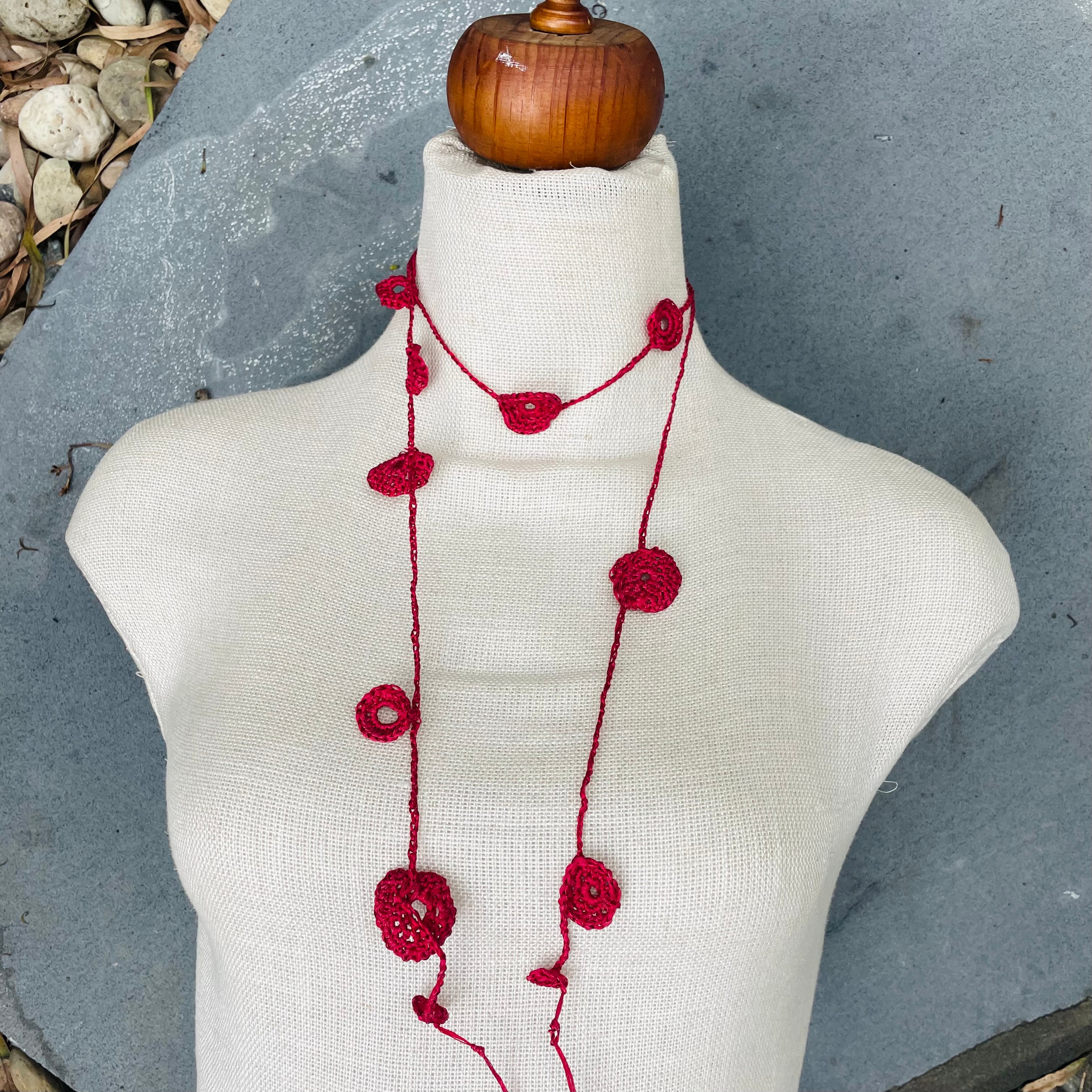 Crocheted Little Spirals Neckpiece