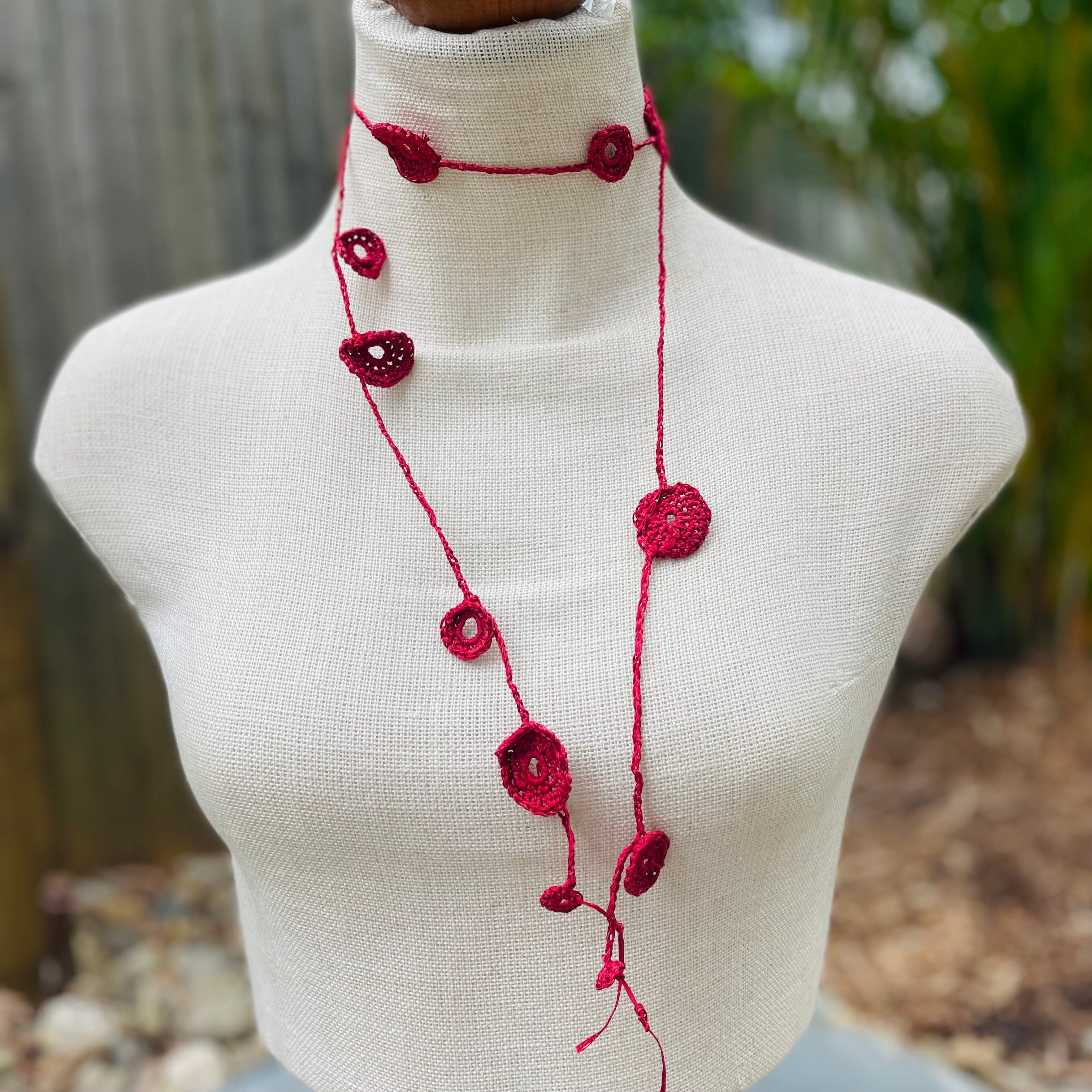 Crocheted Little Spirals Neckpiece