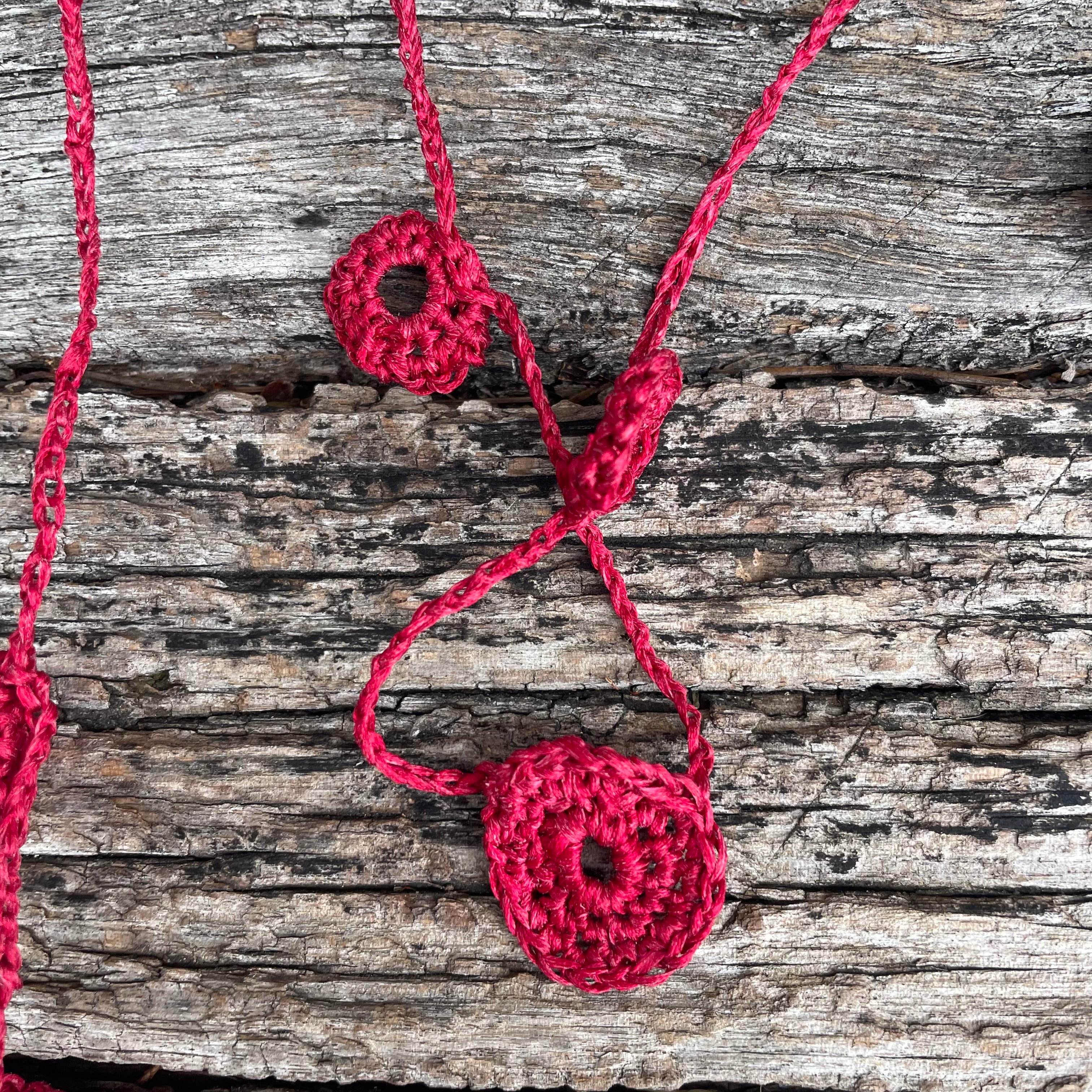 Crocheted Little Spirals Neckpiece