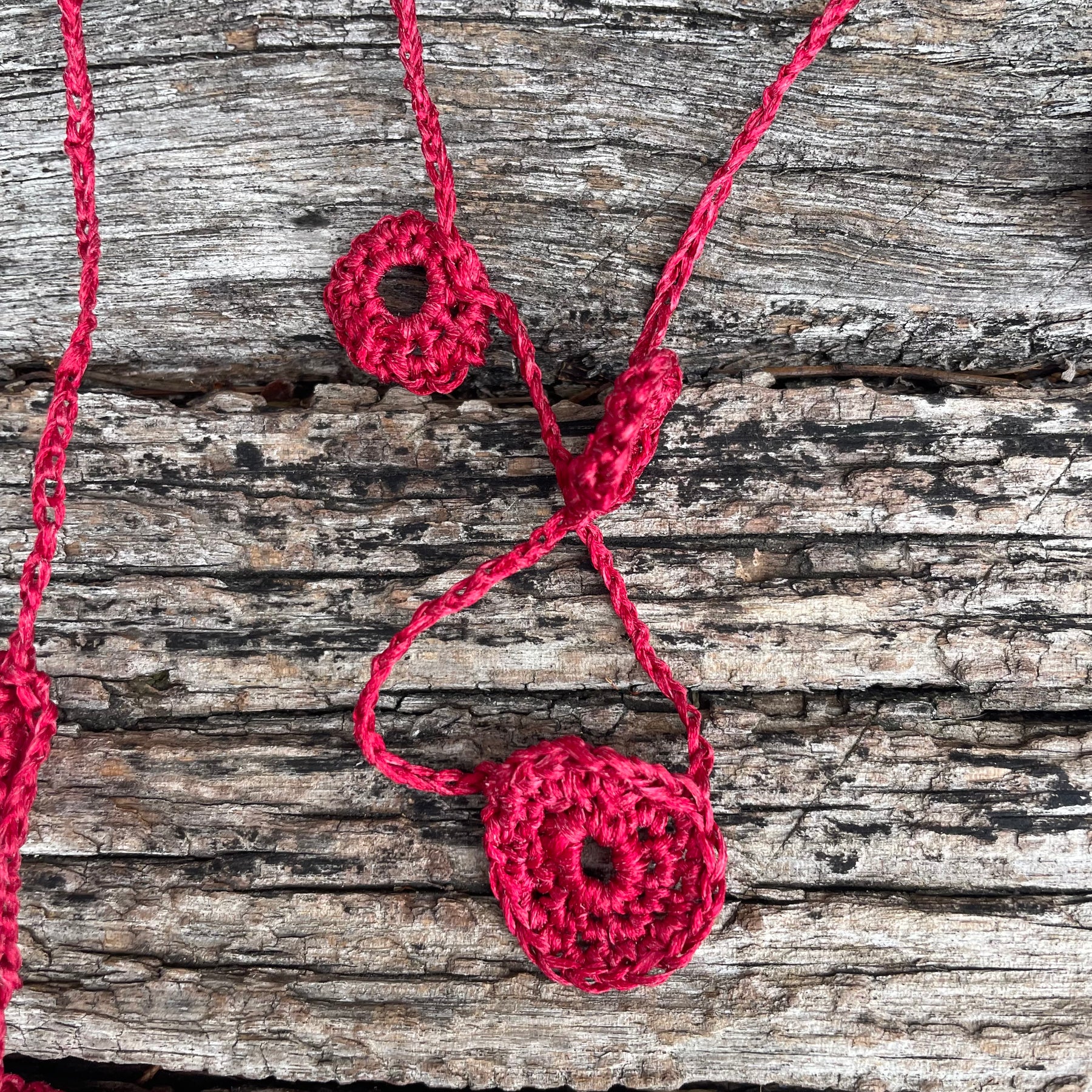 Crocheted Little Spirals Neckpiece