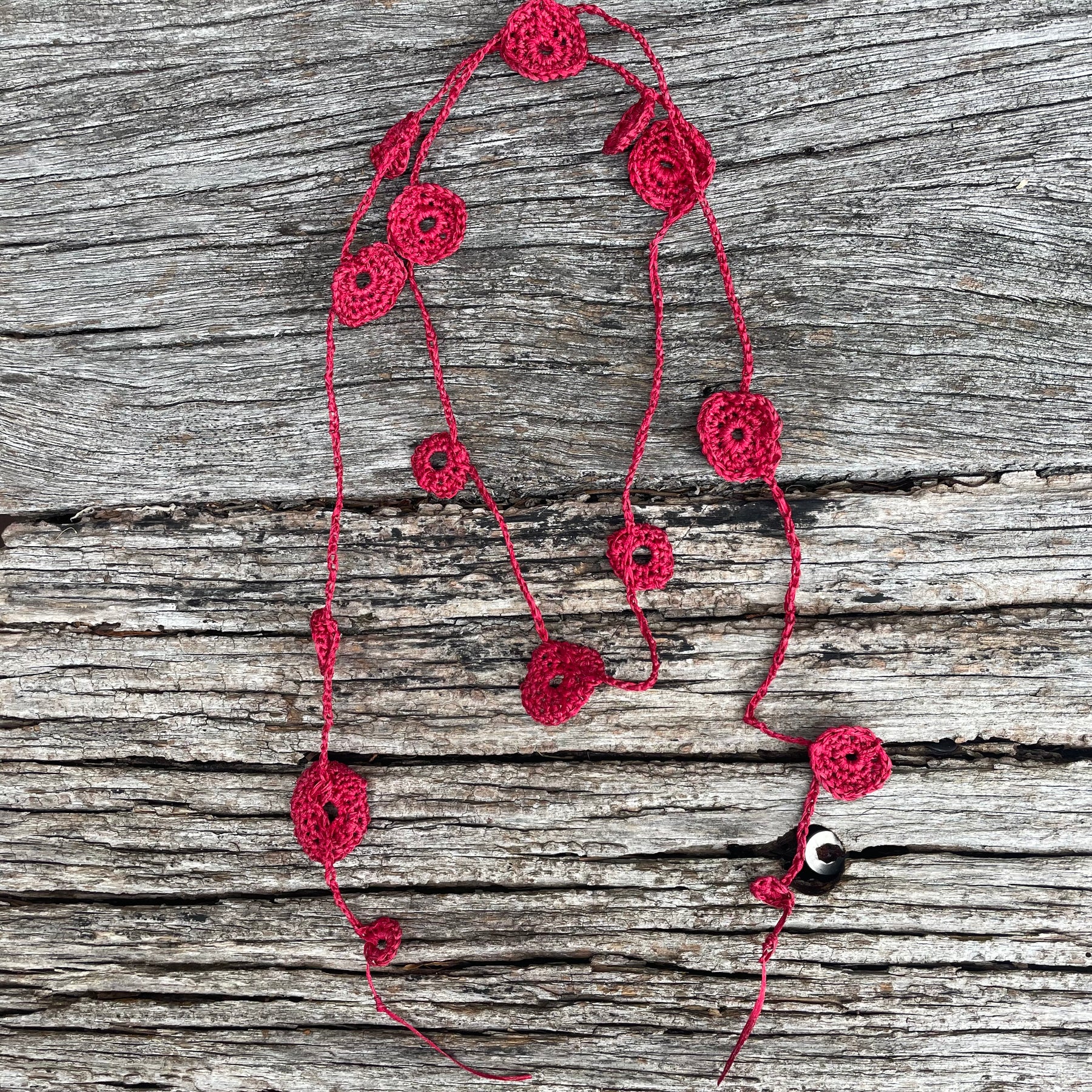 Crocheted Little Spirals Neckpiece