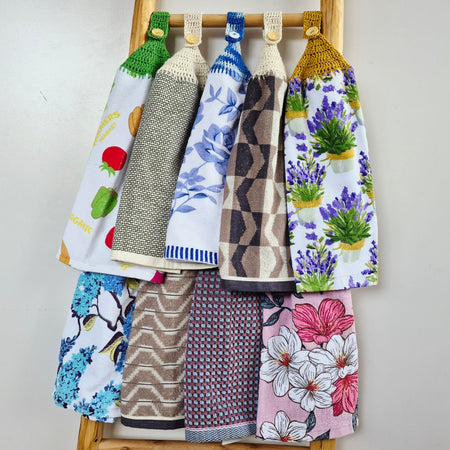 Kitchen Hand Towel | Hanging | Cotton | SINGLE LAYER | 9 Styles - 10-18