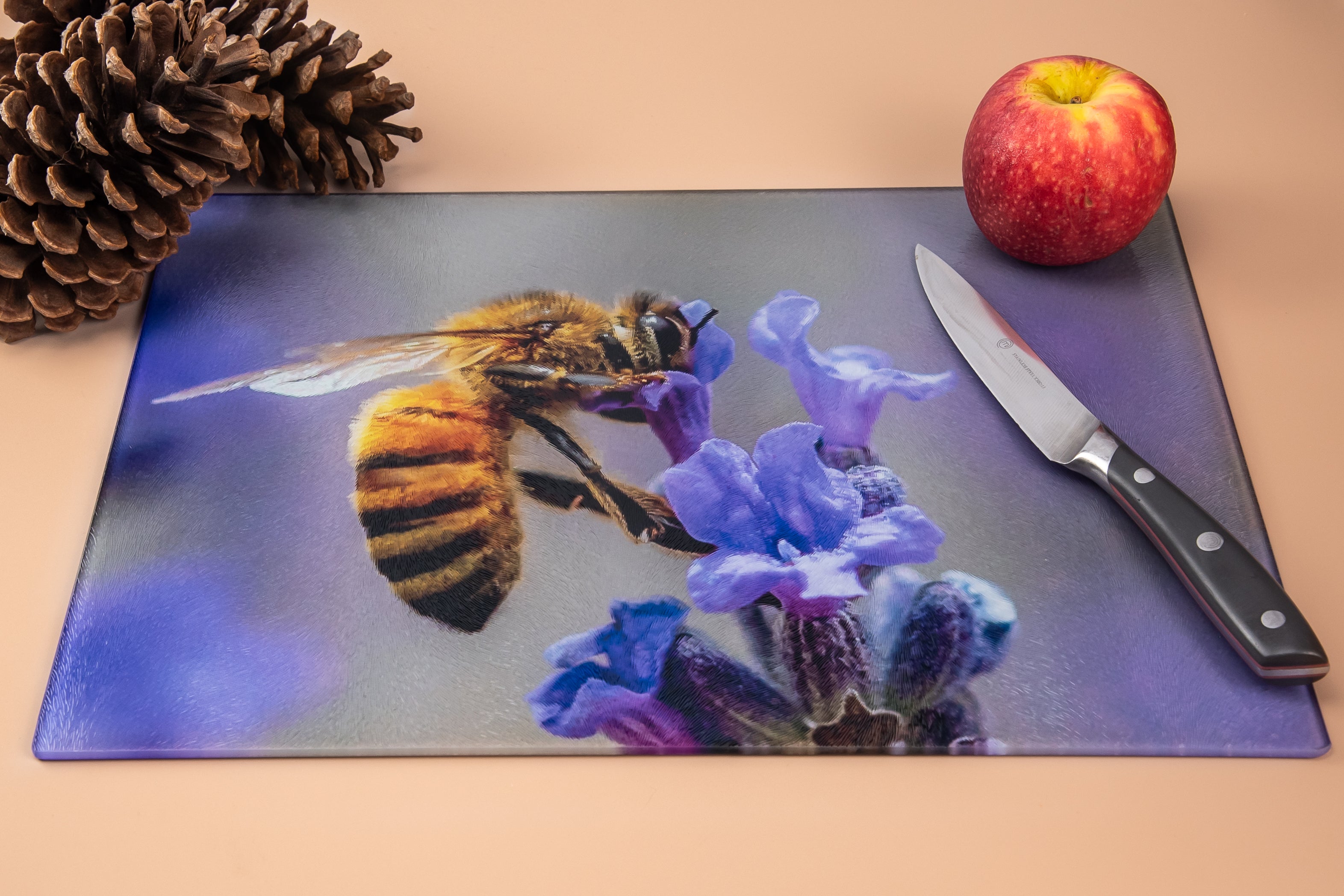 Tempered Glass Chopping Boards - Bees and Lavender