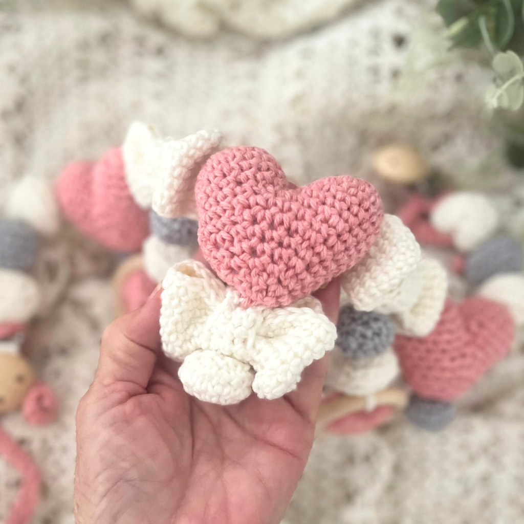 Crochet Pram Stroller Crib Mobile Chain - Cot Decor