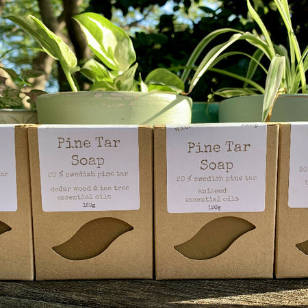 Pine Tar Soap - pack of 4 bars.