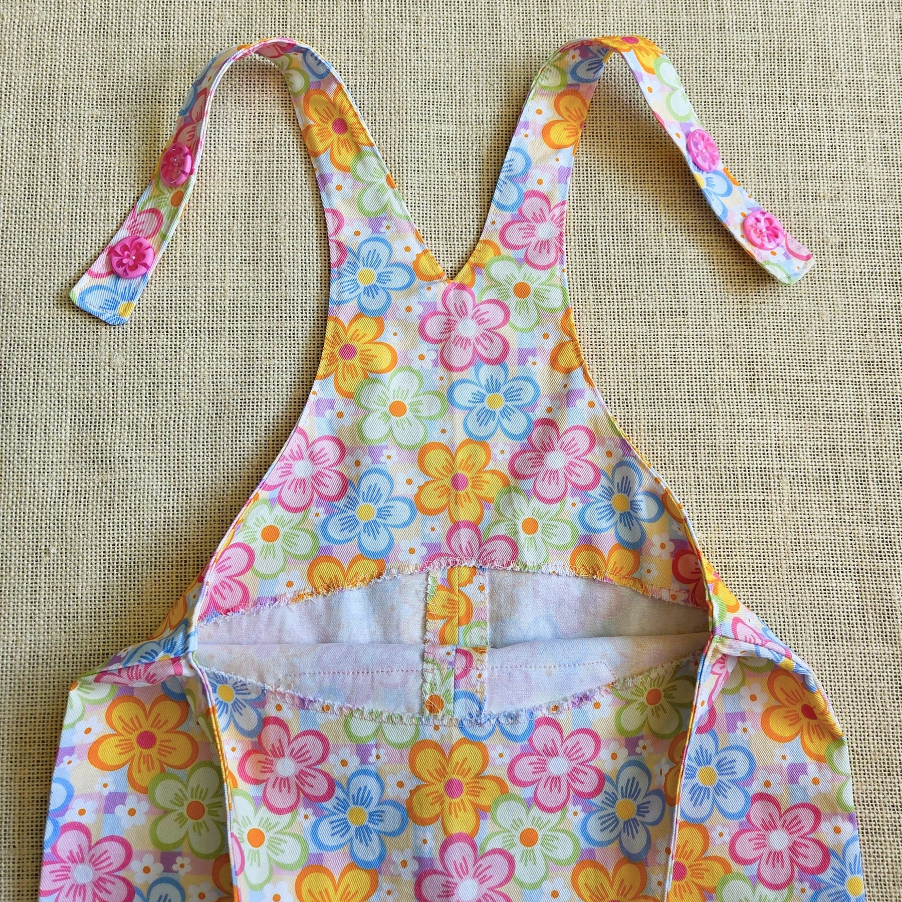 "Spring Pop" Bib-Front Short Overalls - Size 4 Years