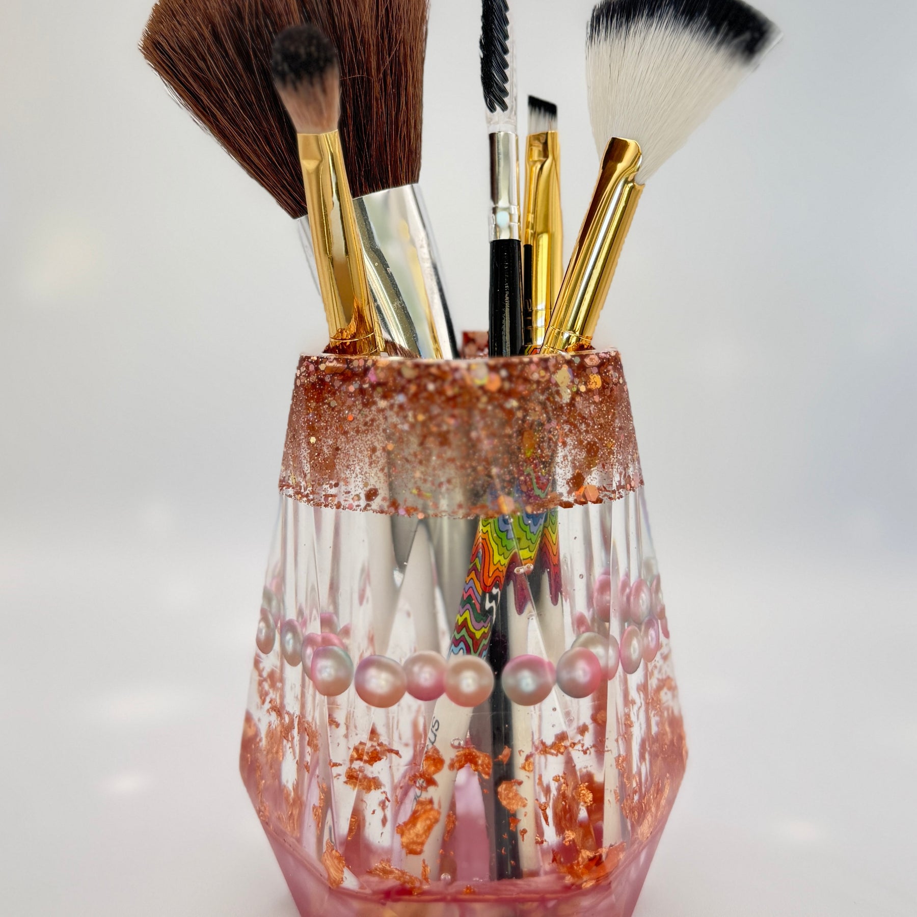 Resin Luxury Vanity Set - Gilded Rose Pearl